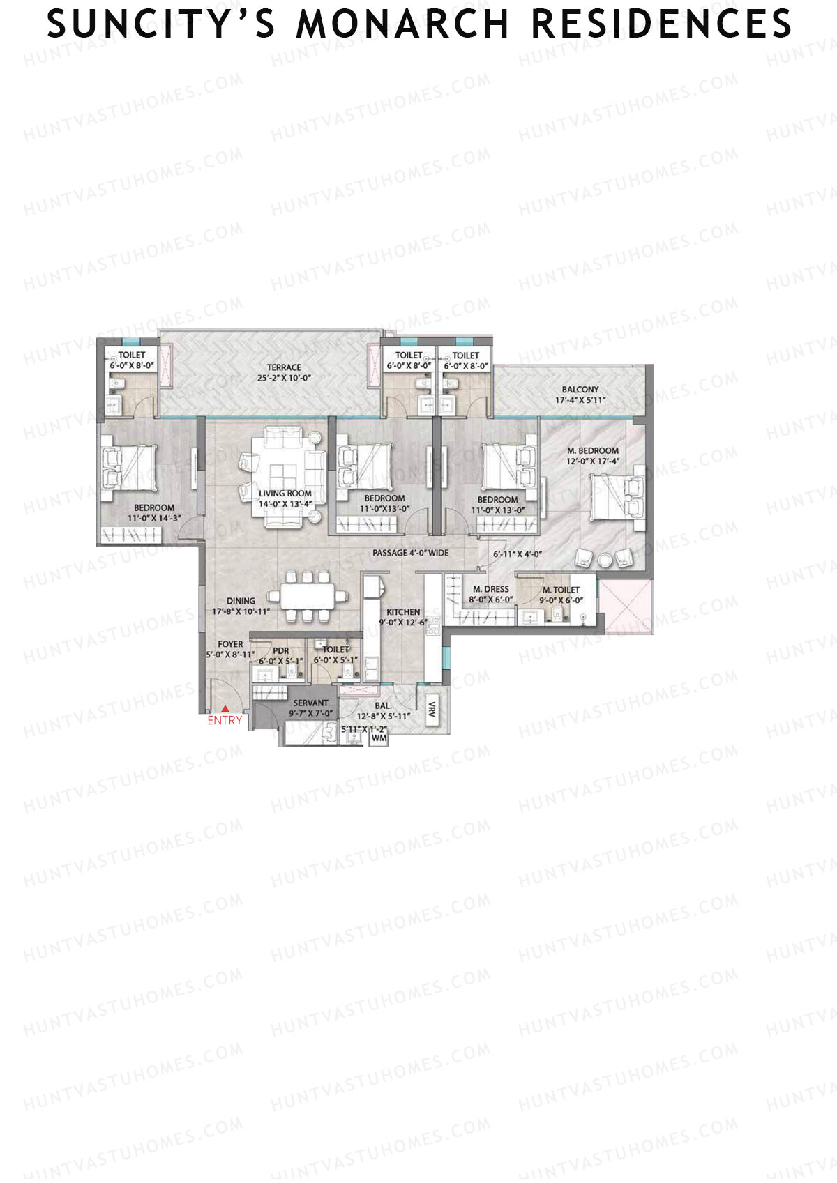 Suncitys Monarch Residences Crown Unit 1 Floor Plan