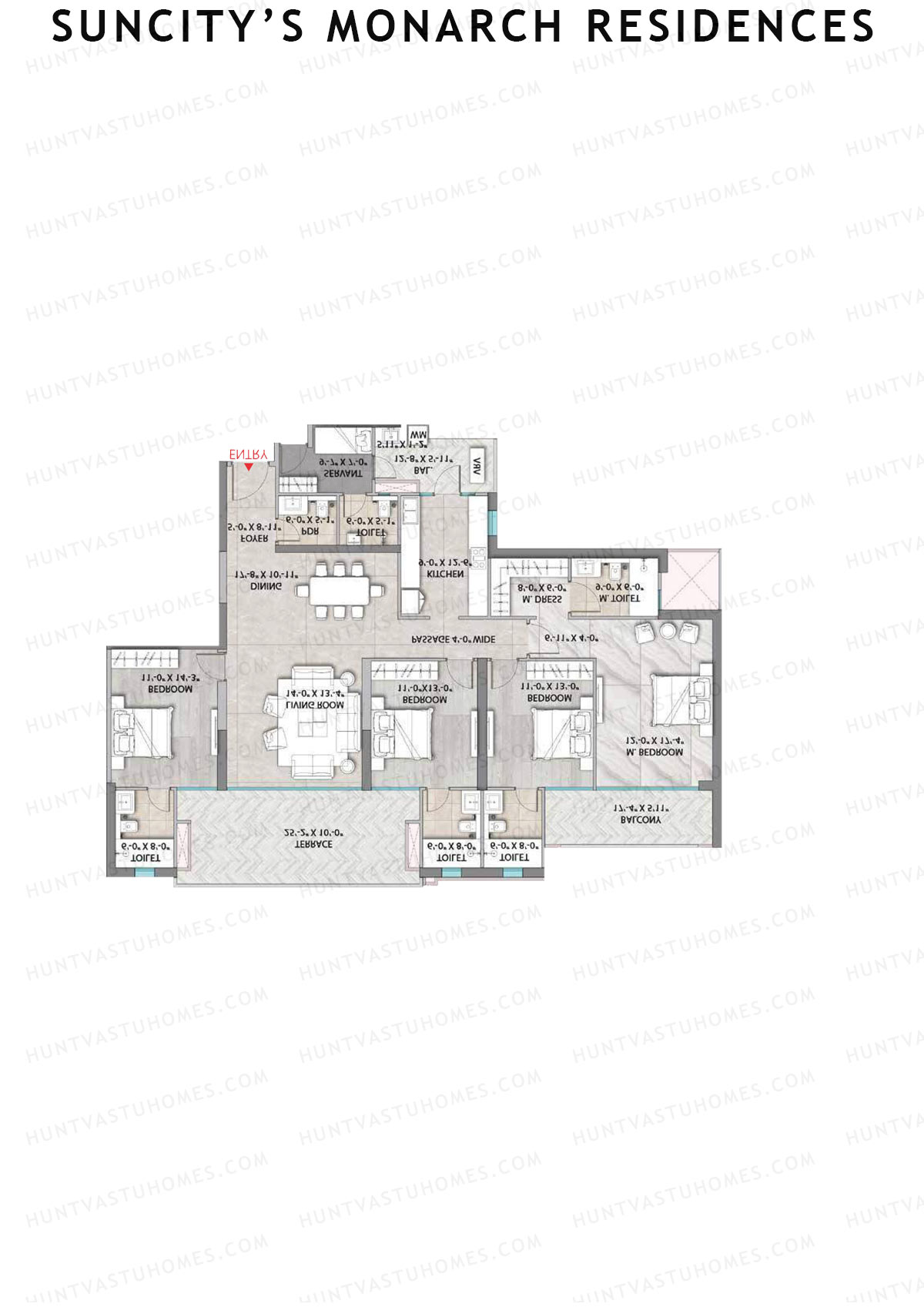 Suncitys Monarch Residences Crown Unit 2 Floor Plan