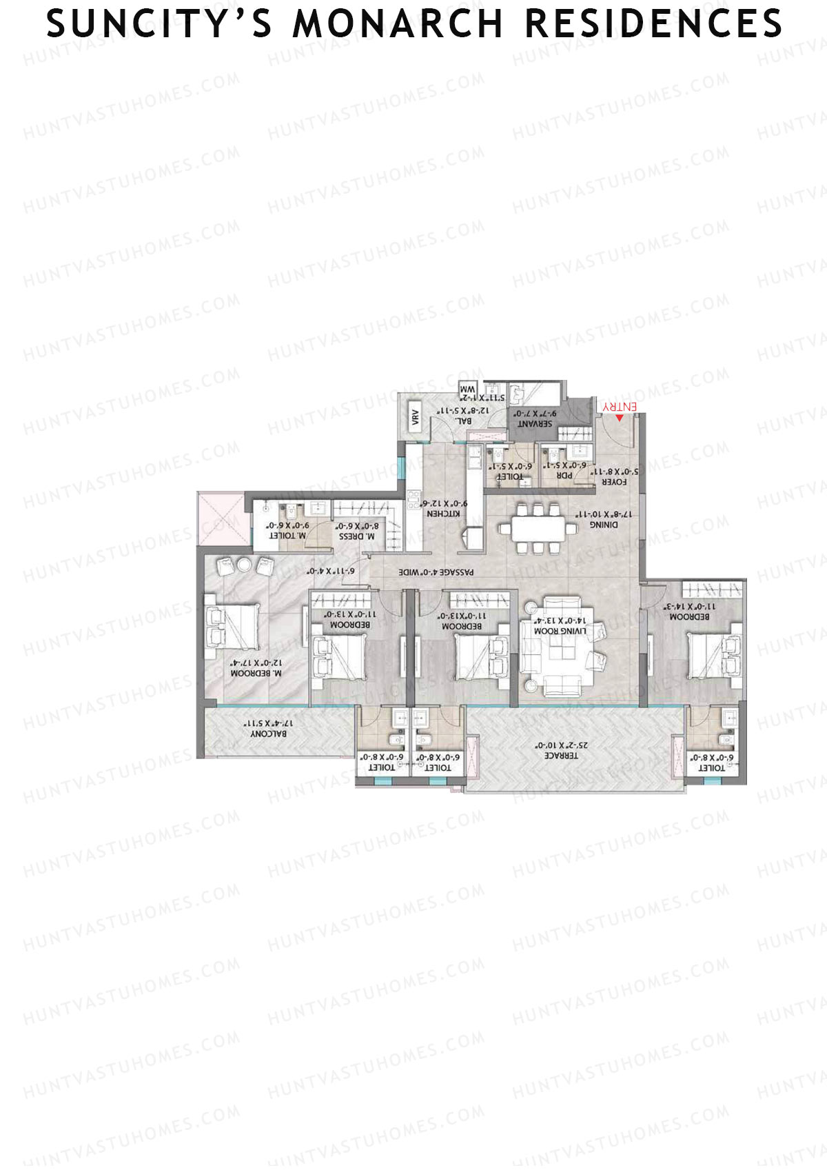 Suncitys Monarch Residences Crown Unit 3 Floor Plan