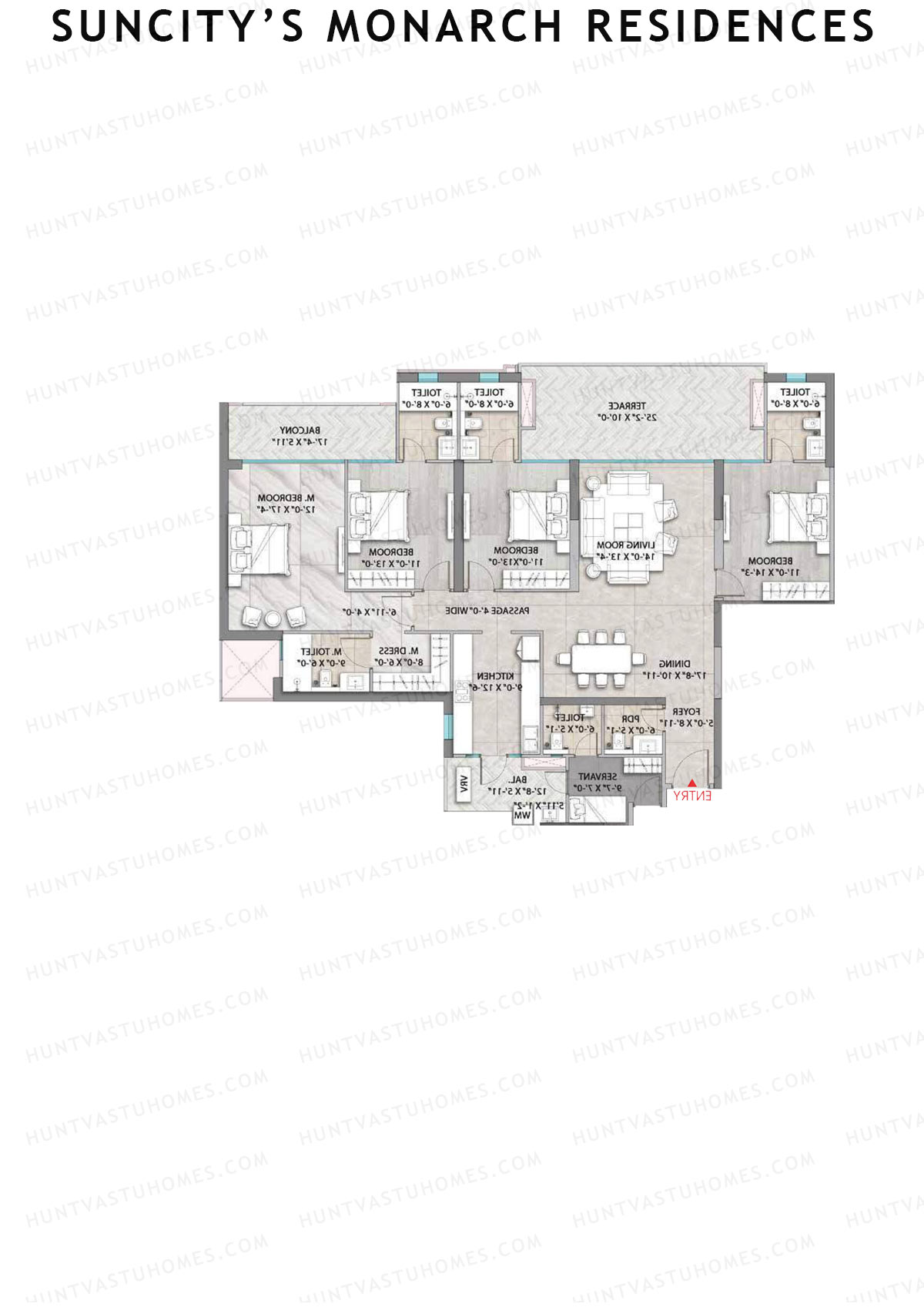 Suncitys Monarch Residences Crown Unit 4 Floor Plan