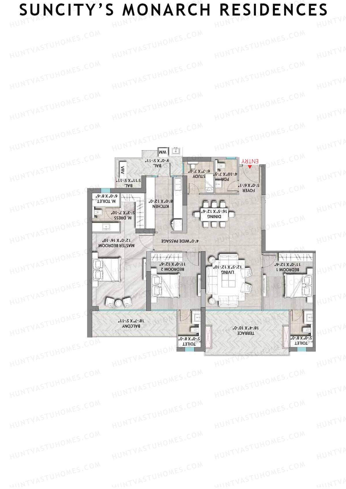 Suncitys Monarch Residences Majestic Unit 3 Floor Plan