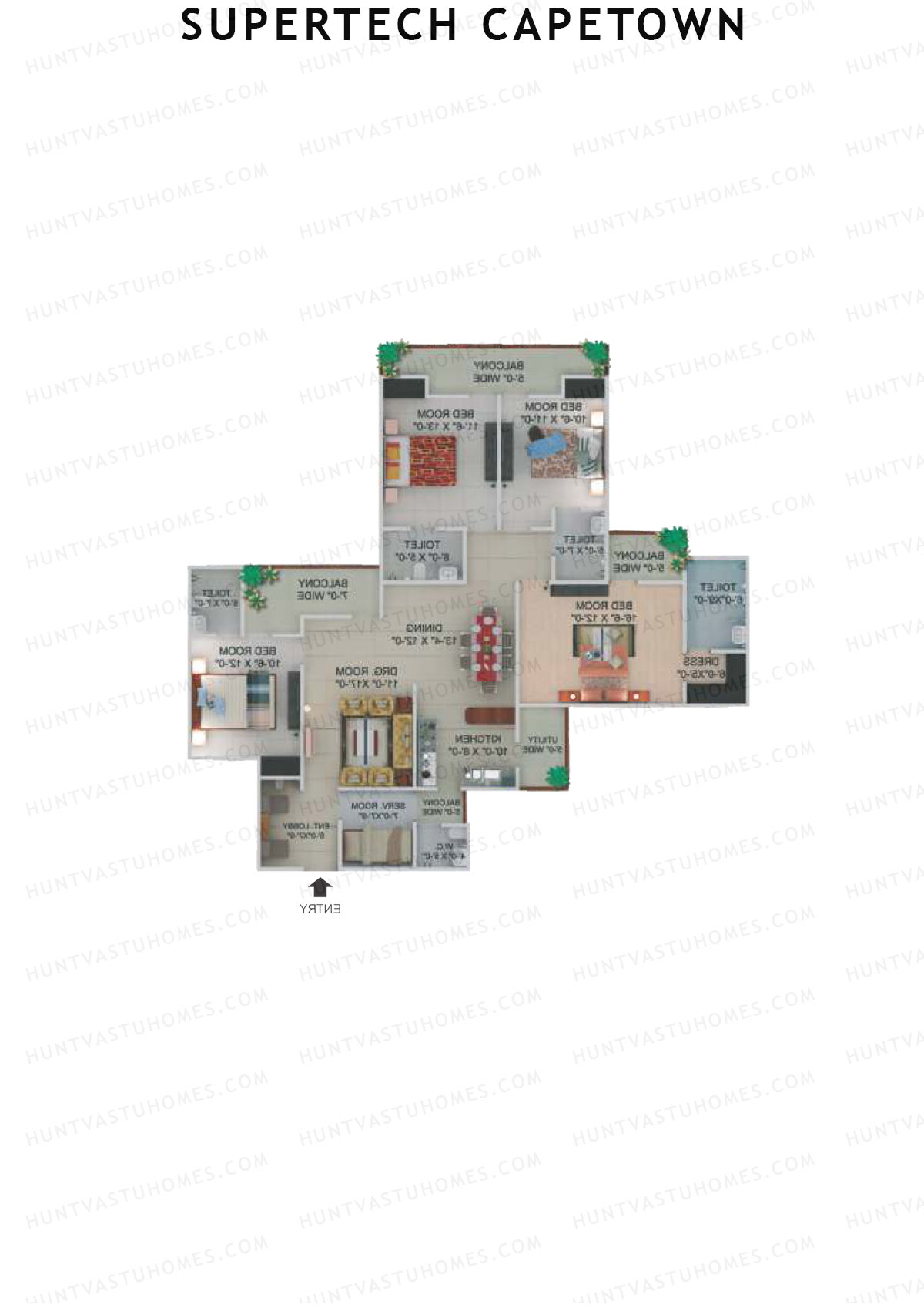 Supertech Capetown Tower CC 2 Unit 2 Floor Plan