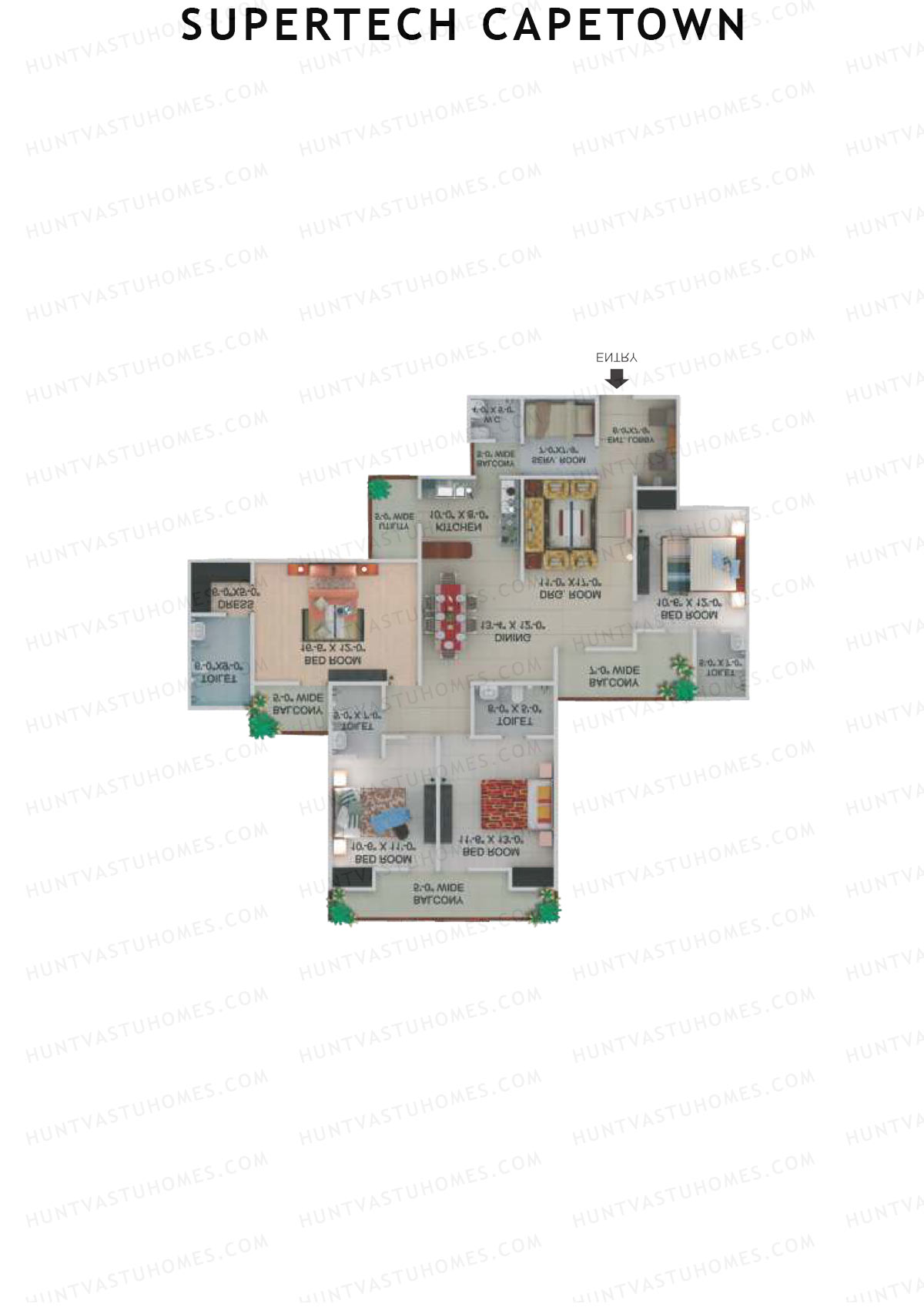 Supertech Capetown Tower CC 2 Unit 4 Floor Plan