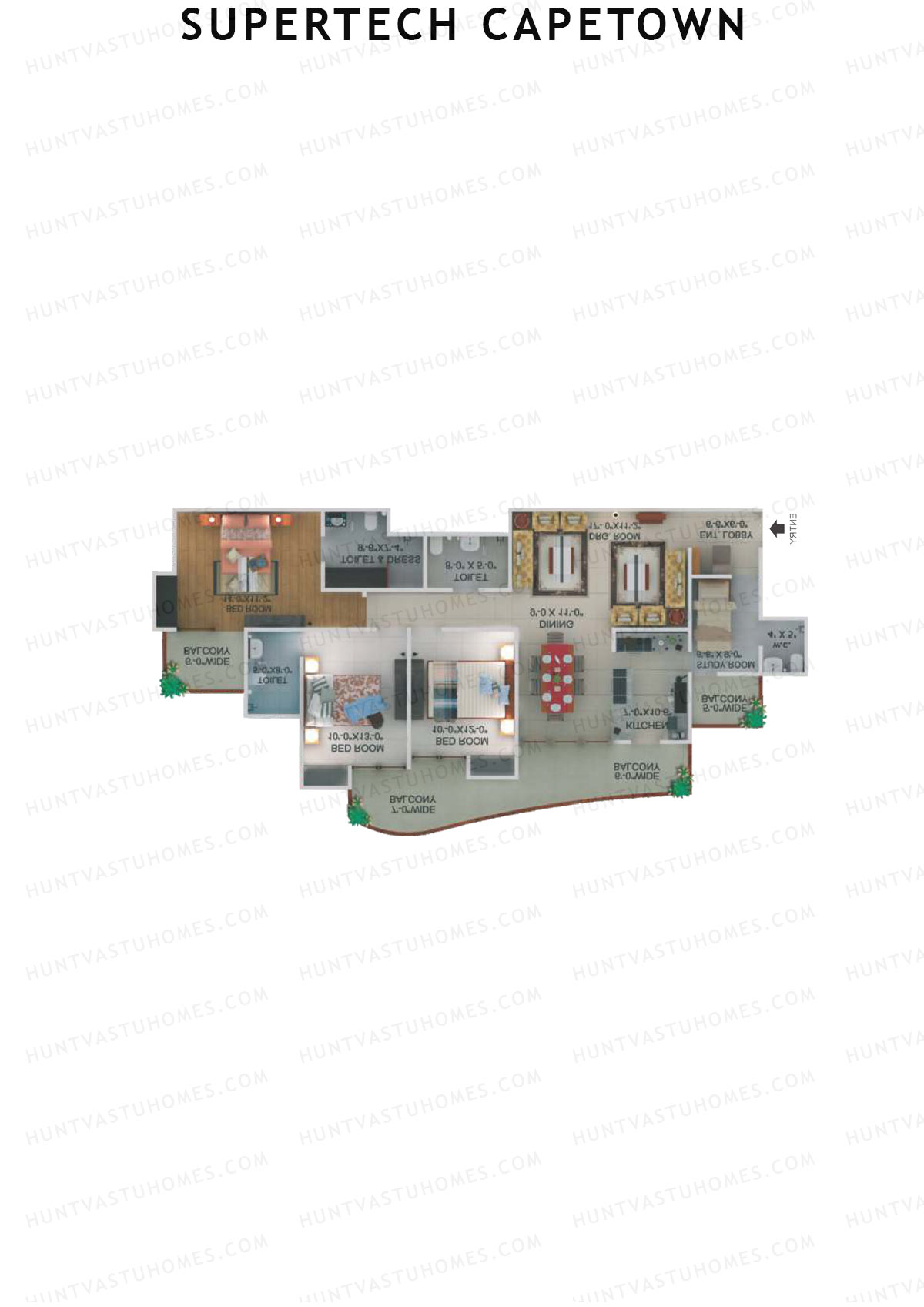 Supertech Capetown Tower CGD 1 Unit 1 Floor Plan