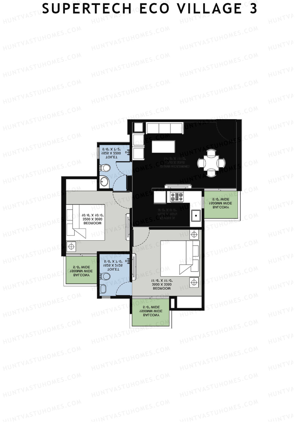 Supertech Eco Village 3 Tower G7 Unit 9 Floor Plan
