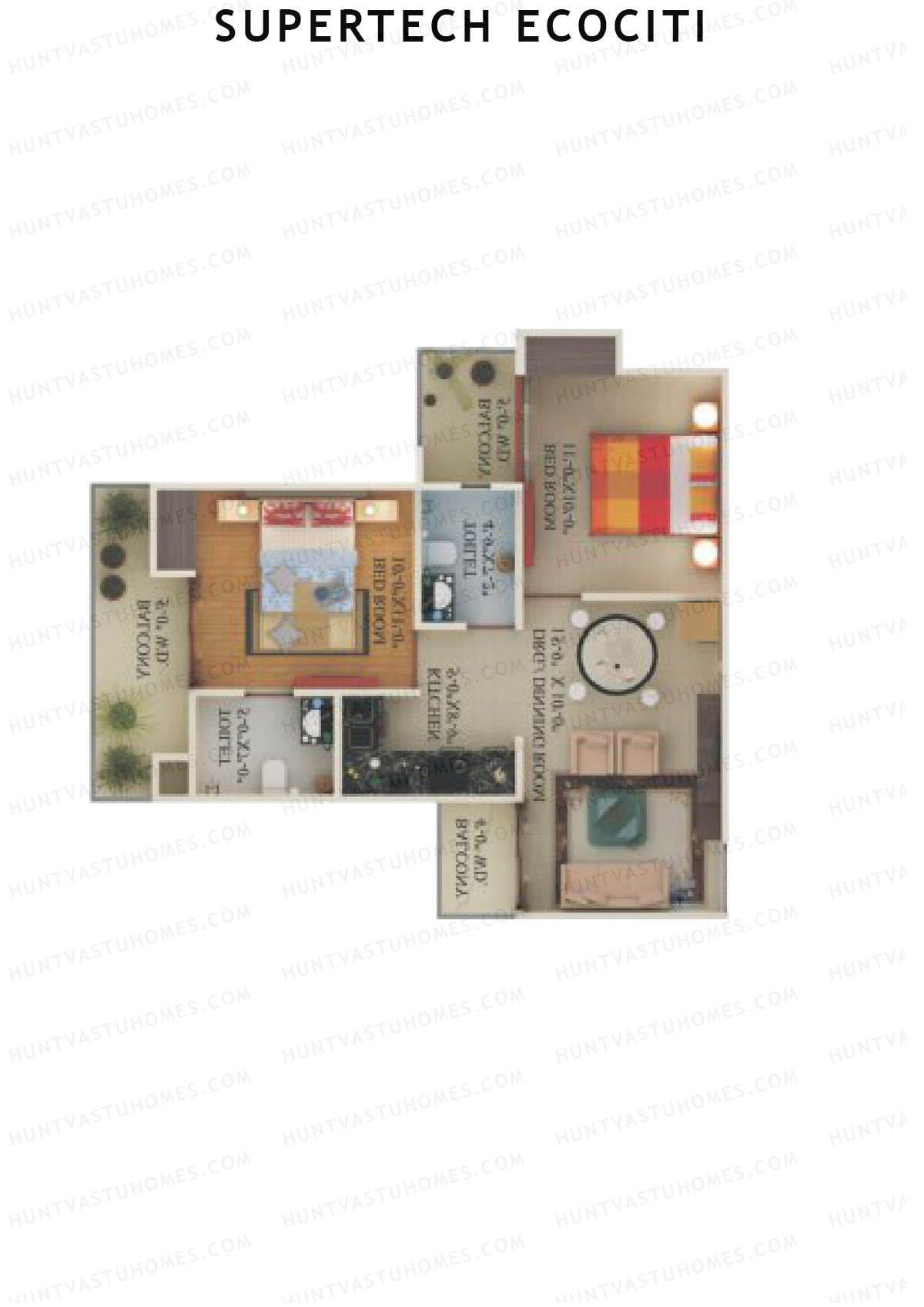 Supertech Ecociti Tower Q Unit 5 Floor Plan