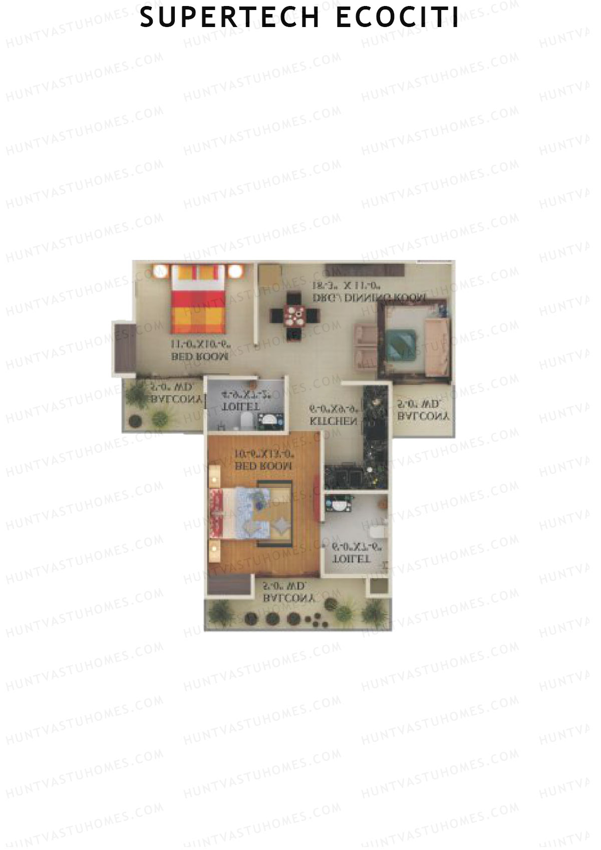 Supertech Ecociti Tower S Unit 5 Floor Plan