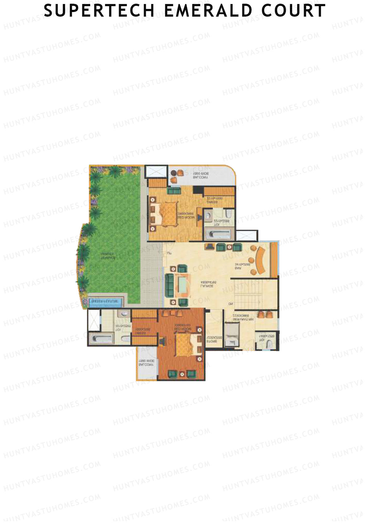 Supertech Emerald Court Aspire 1 Unit 1 Type (Penthouse) Floor Plan