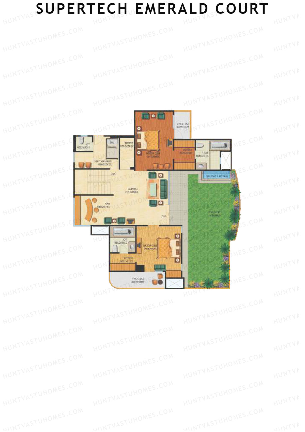 Supertech Emerald Court Aspire 1 Unit 3 Type (Penthouse) Floor Plan
