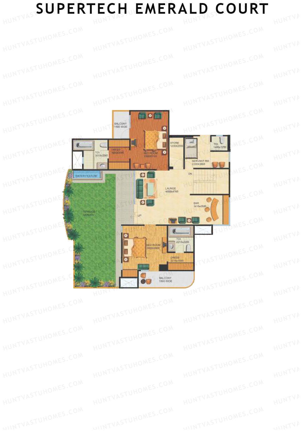 Supertech Emerald Court Aspire 2 Unit 2 Type (Penthouse) Floor Plan