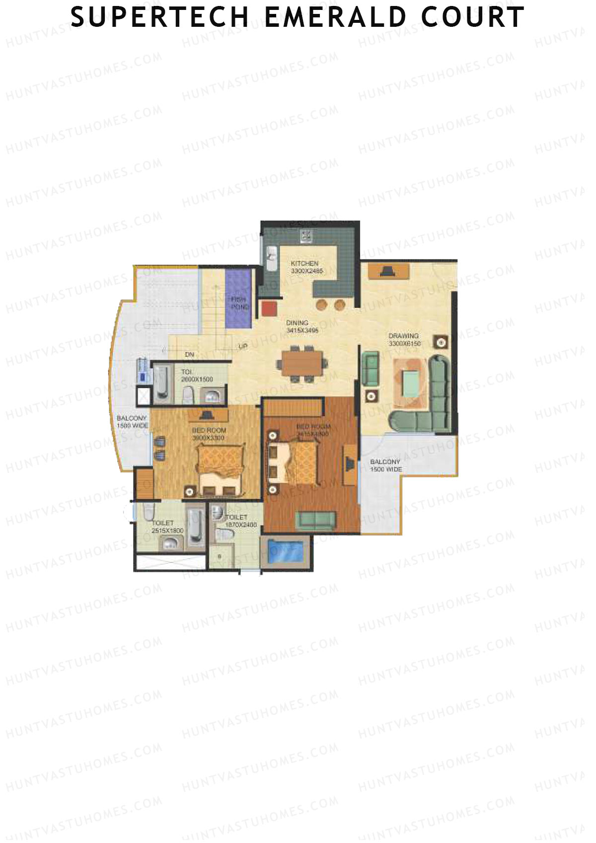 Supertech Emerald Court Aster 5 Unit 2 Type (Penthouse) Floor Plan