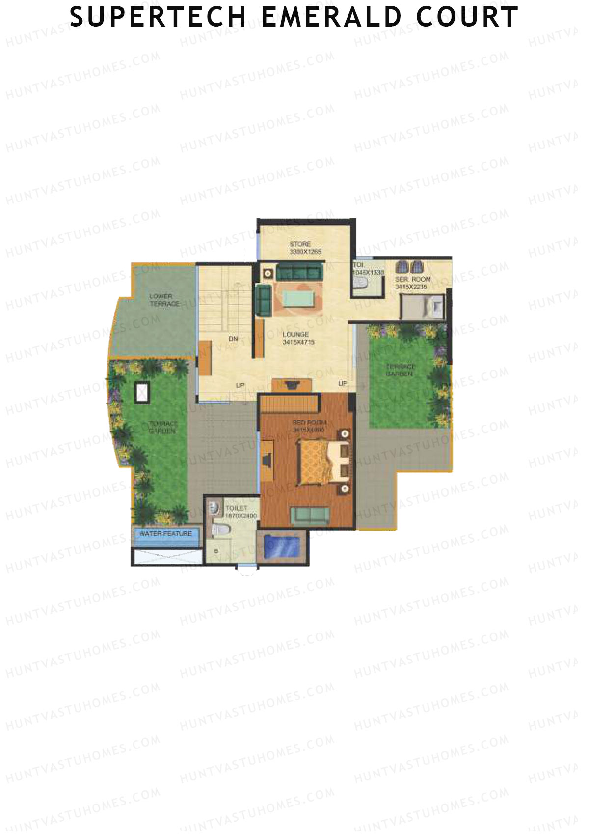 Supertech Emerald Court Aster 5 Unit 2 Type (Penthouse) Floor Plan