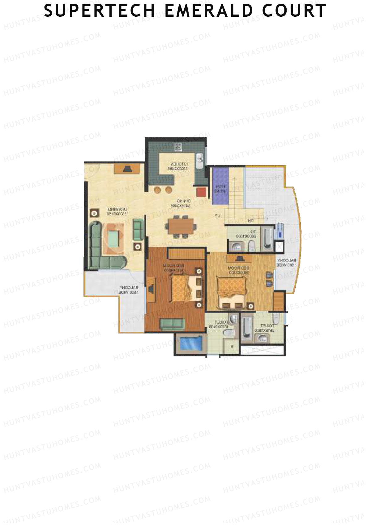 Supertech Emerald Court Aster 6 Unit 3 Type (Penthouse) Floor Plan