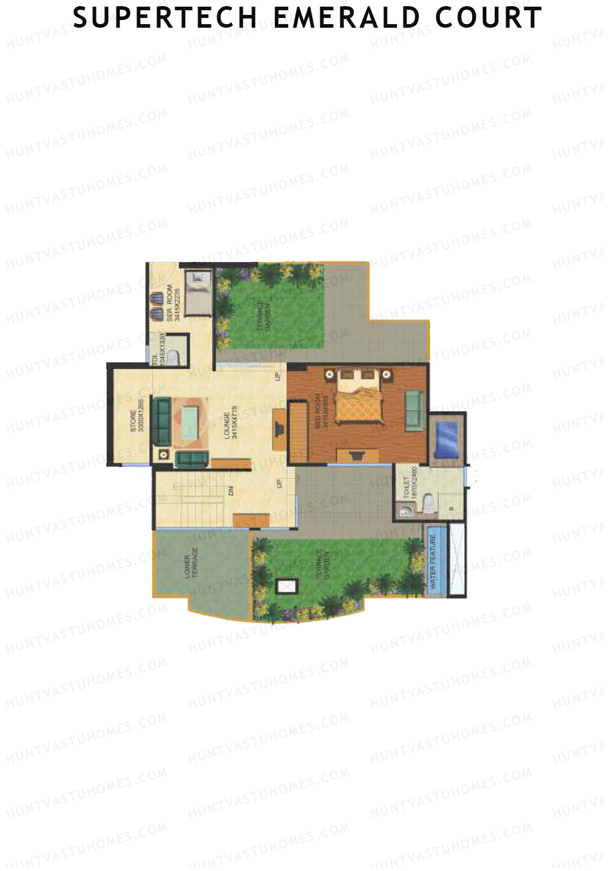 Supertech Emerald Court Bluestone 1 Unit 1 Type (Penthouse) Floor Plan