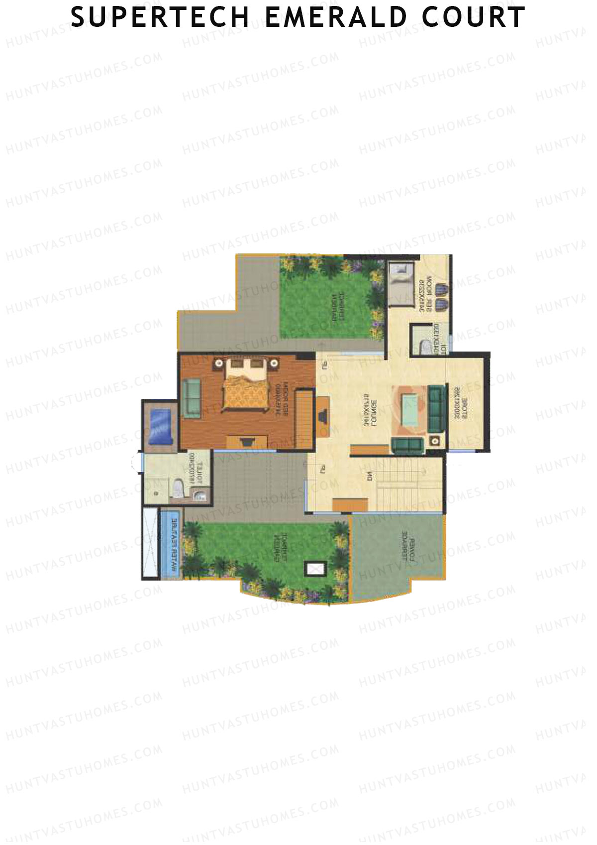 Supertech Emerald Court Bluestone 1 Unit 2 Type (Penthouse) Floor Plan