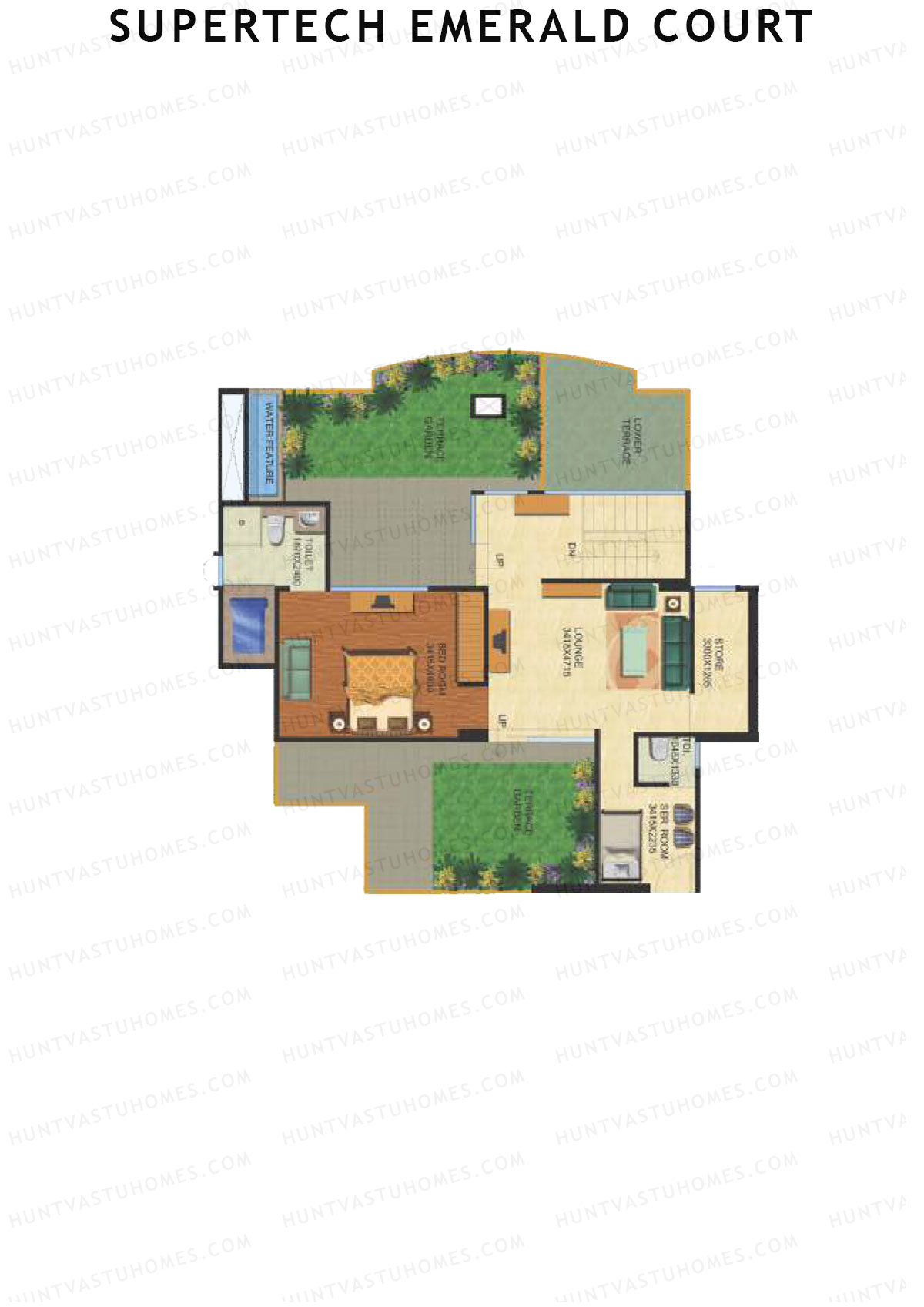 Supertech Emerald Court Bluestone 1 Unit 3 Type (Penthouse) Floor Plan