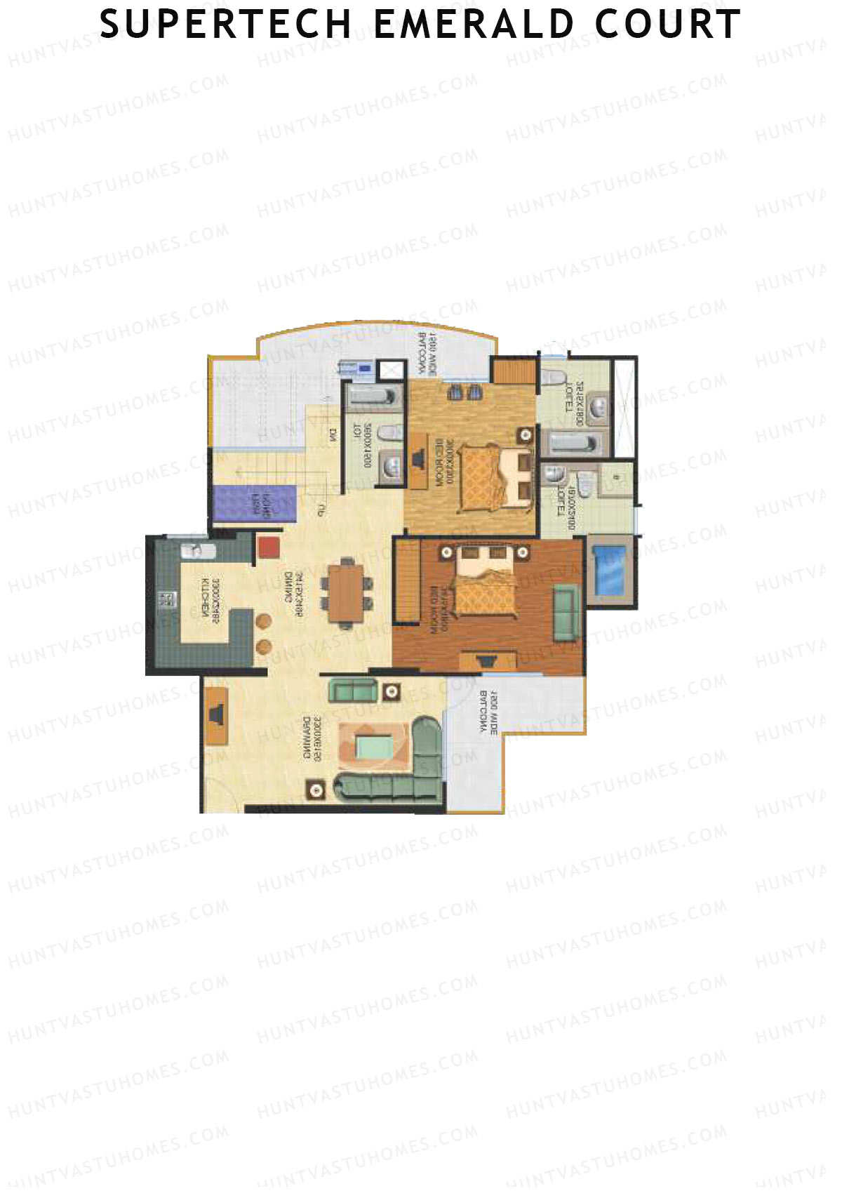 Supertech Emerald Court Bluestone 1 Unit 4 Type (Penthouse) Floor Plan