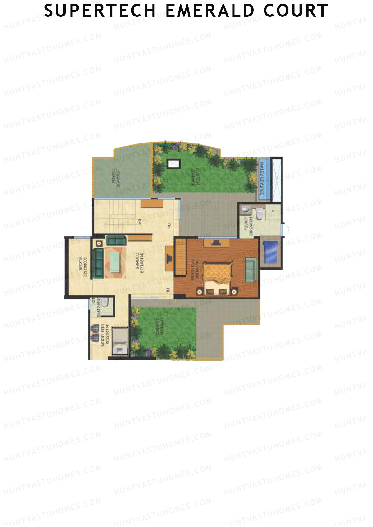 Supertech Emerald Court Bluestone 1 Unit 4 Type (Penthouse) Floor Plan