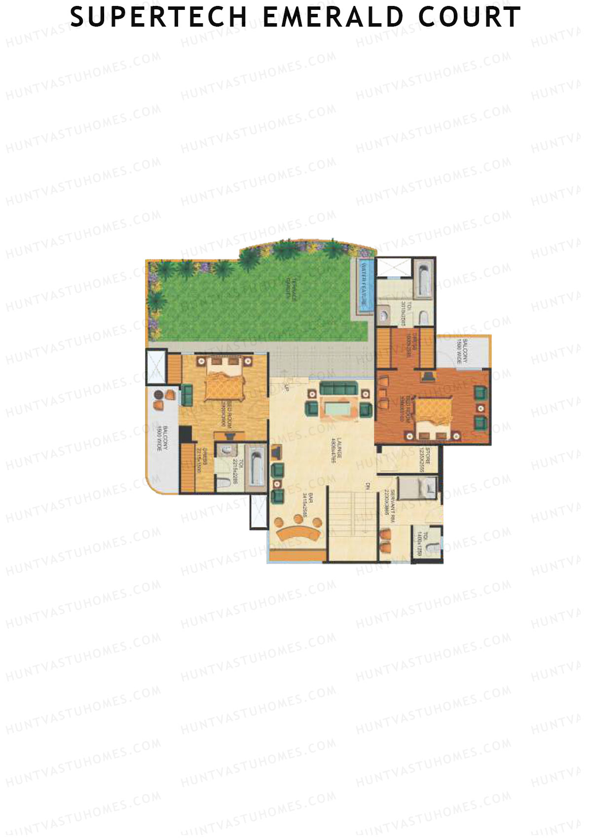 Supertech Emerald Court Bluestone 2 Unit 1 Type (Penthouse) Floor Plan