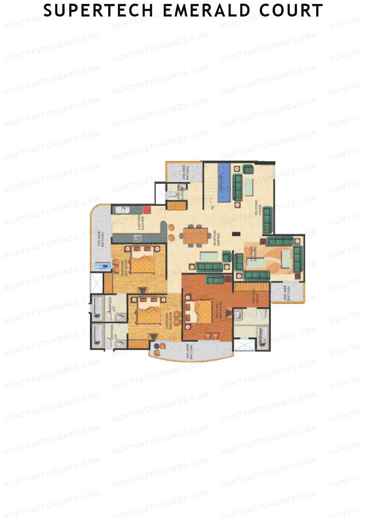 Supertech Emerald Court Bluestone 2 Unit 2 Type (Penthouse) Floor Plan