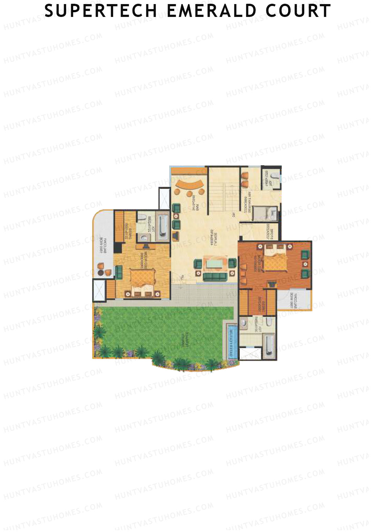 Supertech Emerald Court Bluestone 2 Unit 2 Type (Penthouse) Floor Plan
