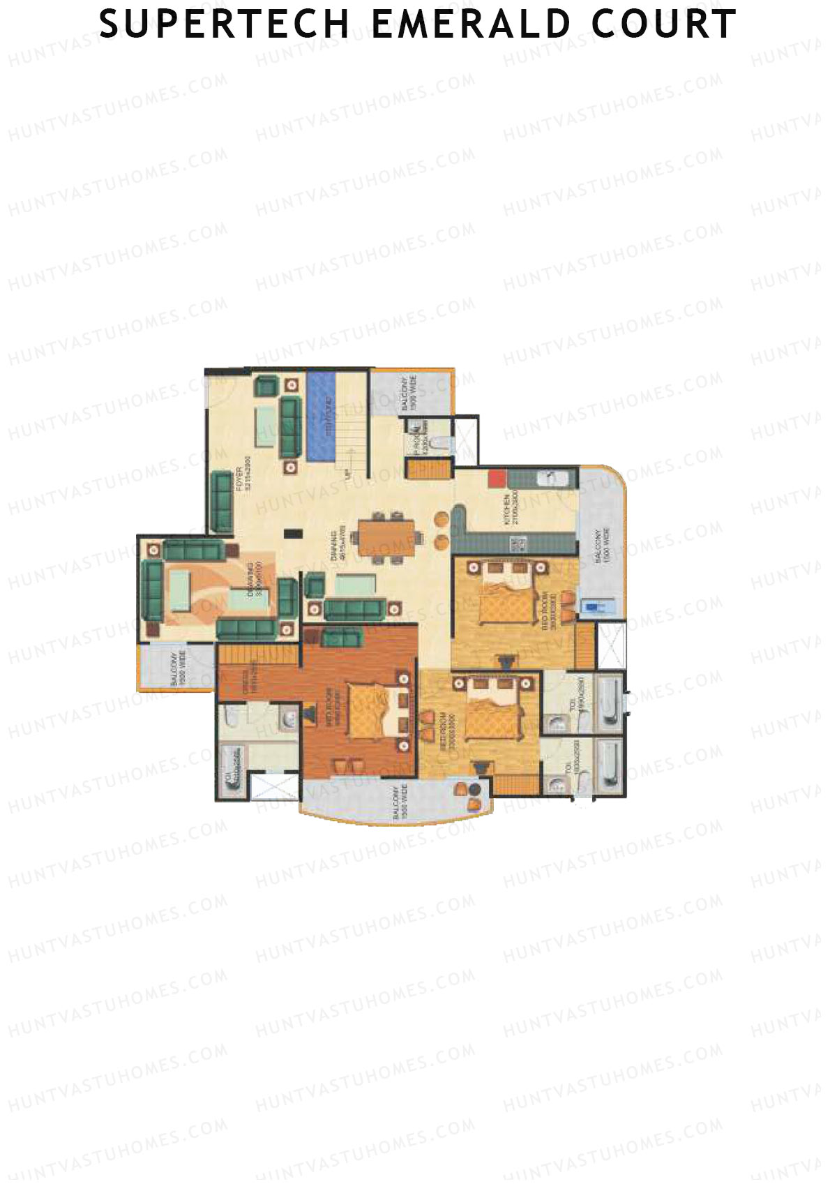 Supertech Emerald Court Bluestone 2 Unit 4 Type (Penthouse) Floor Plan