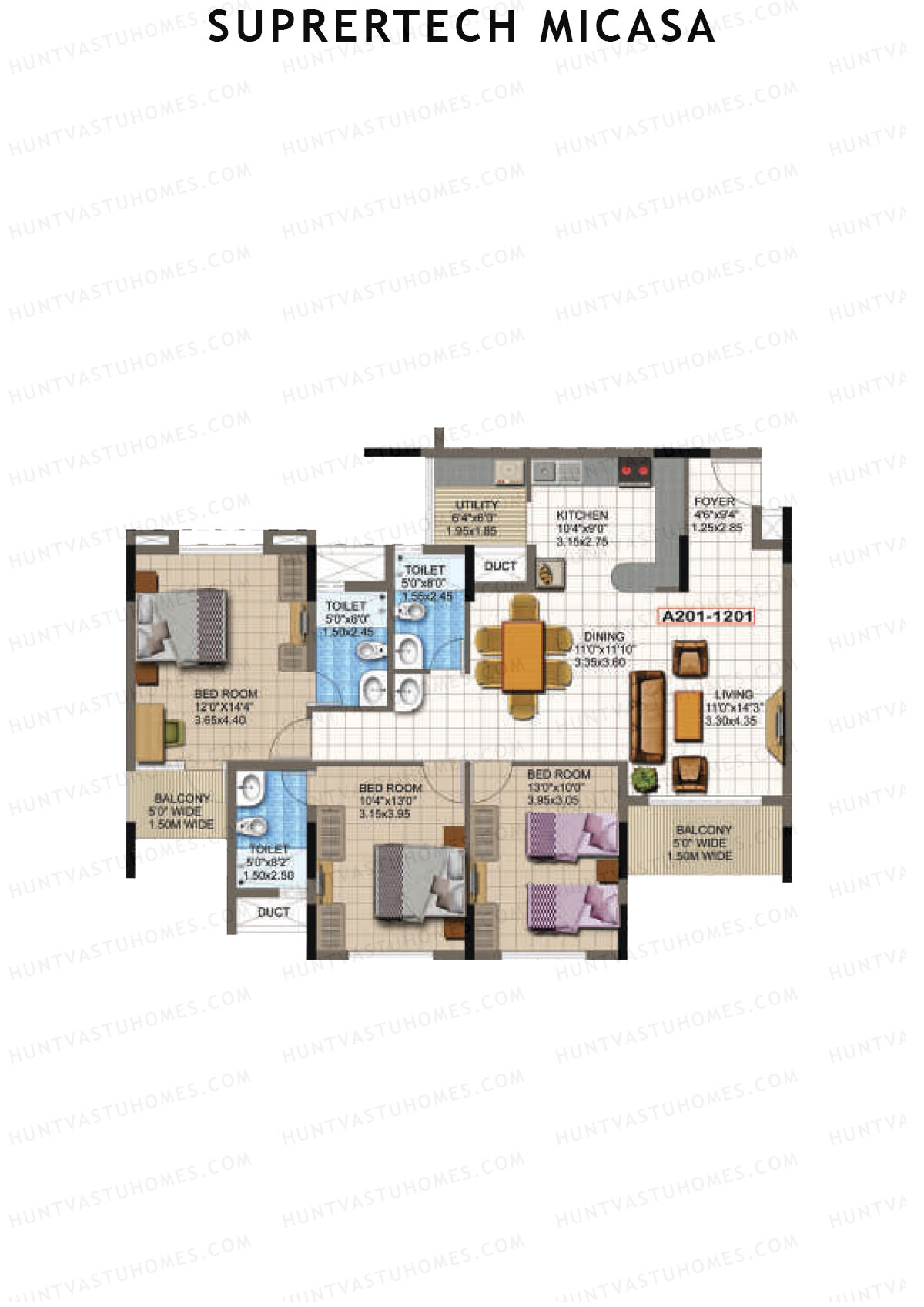 Supertech Micasa Block A Unit 1 Floor Plan