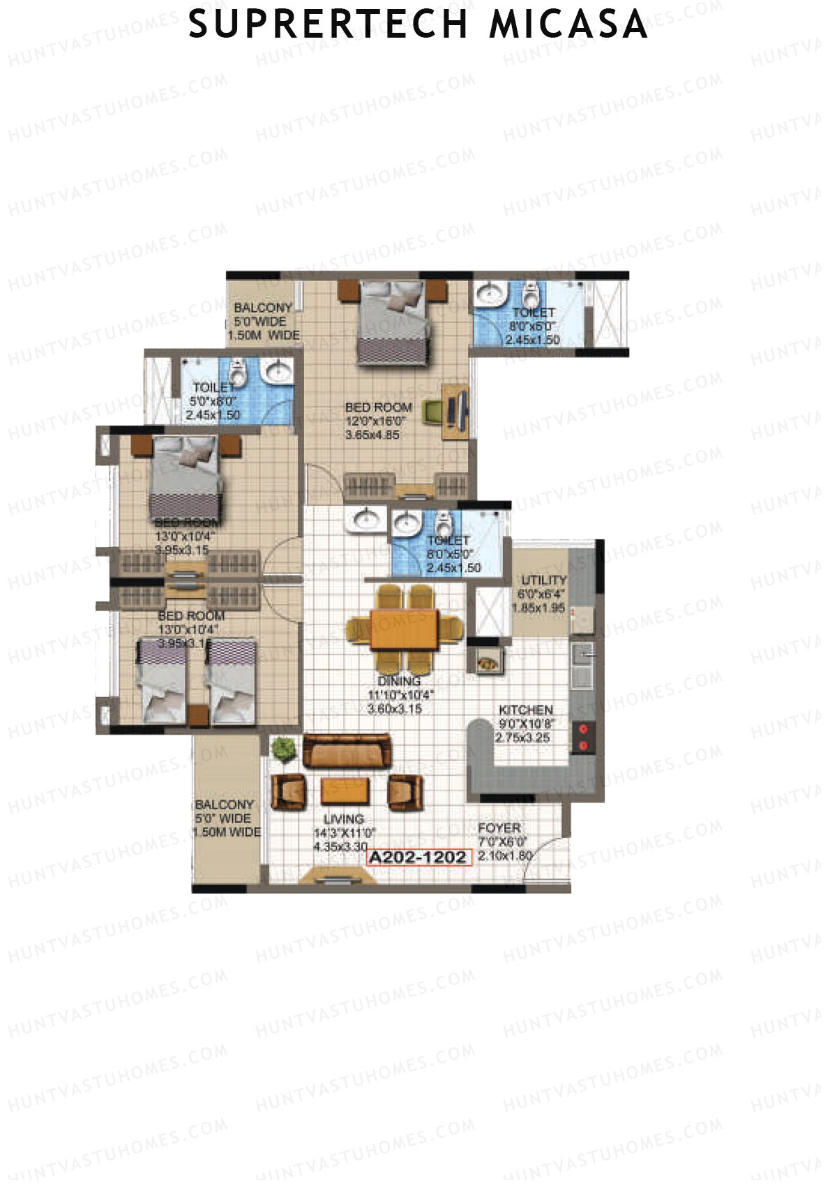 Supertech Micasa Block A Unit 2 Floor Plan