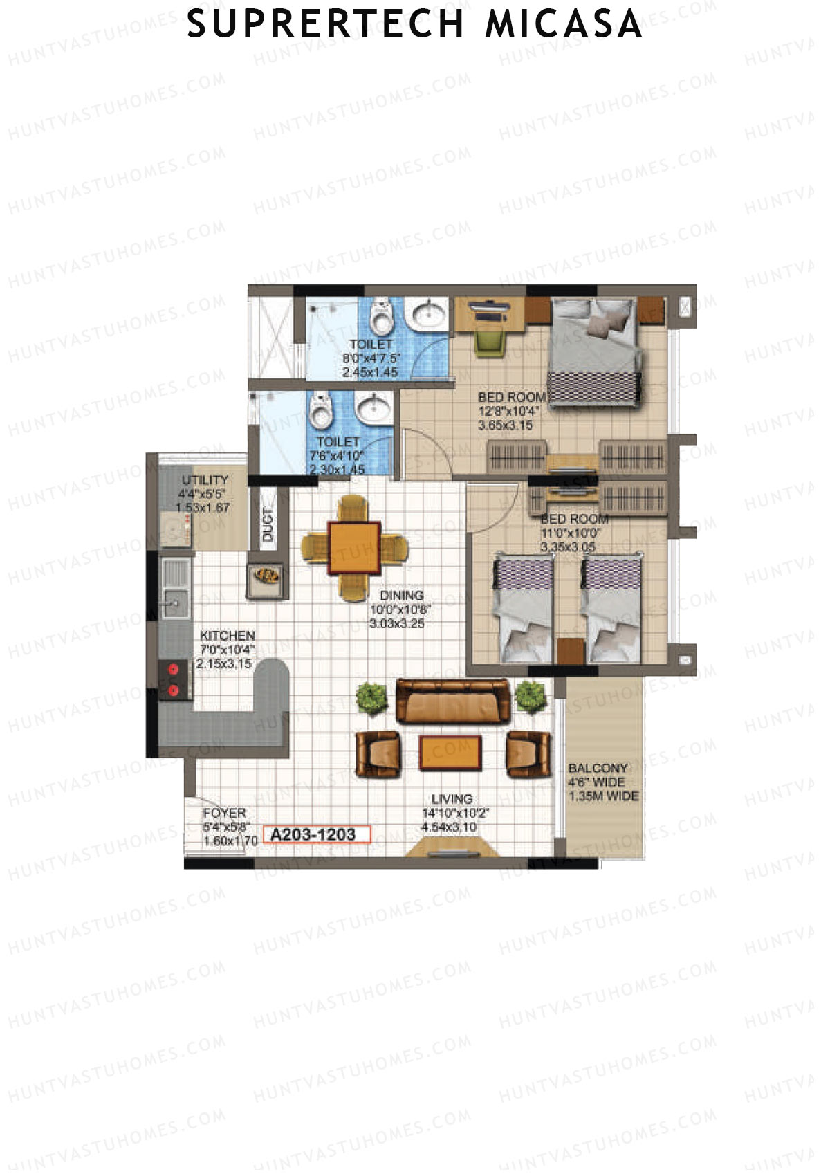 Supertech Micasa Block A Unit 3 Floor Plan