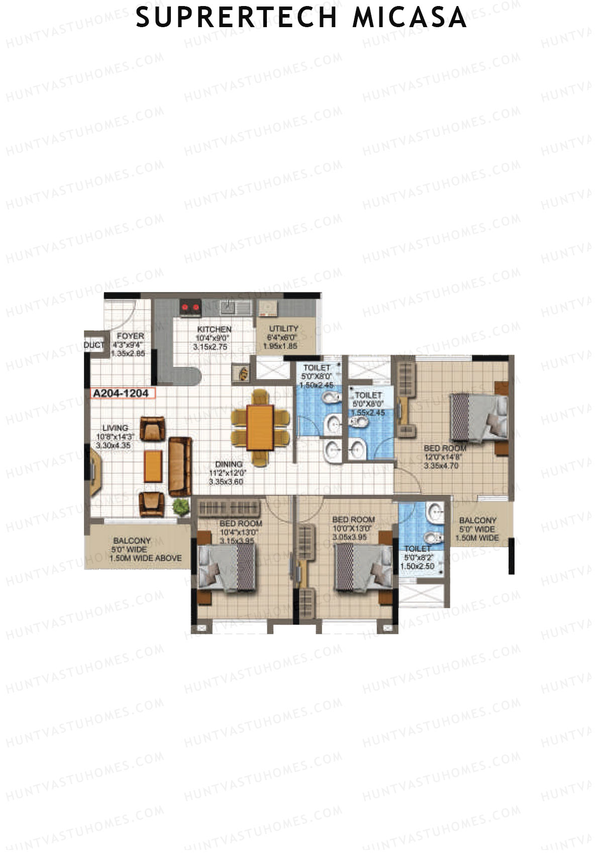 Supertech Micasa Block A Unit 4 Floor Plan