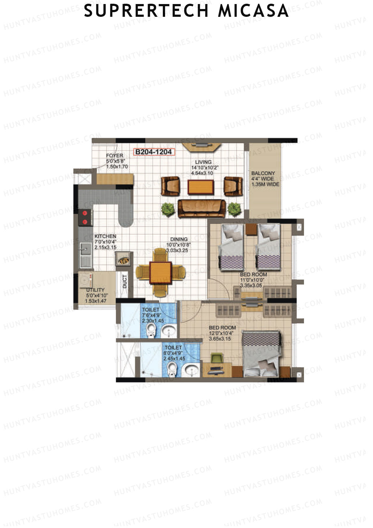 Supertech Micasa Block B Unit 4 Floor Plan