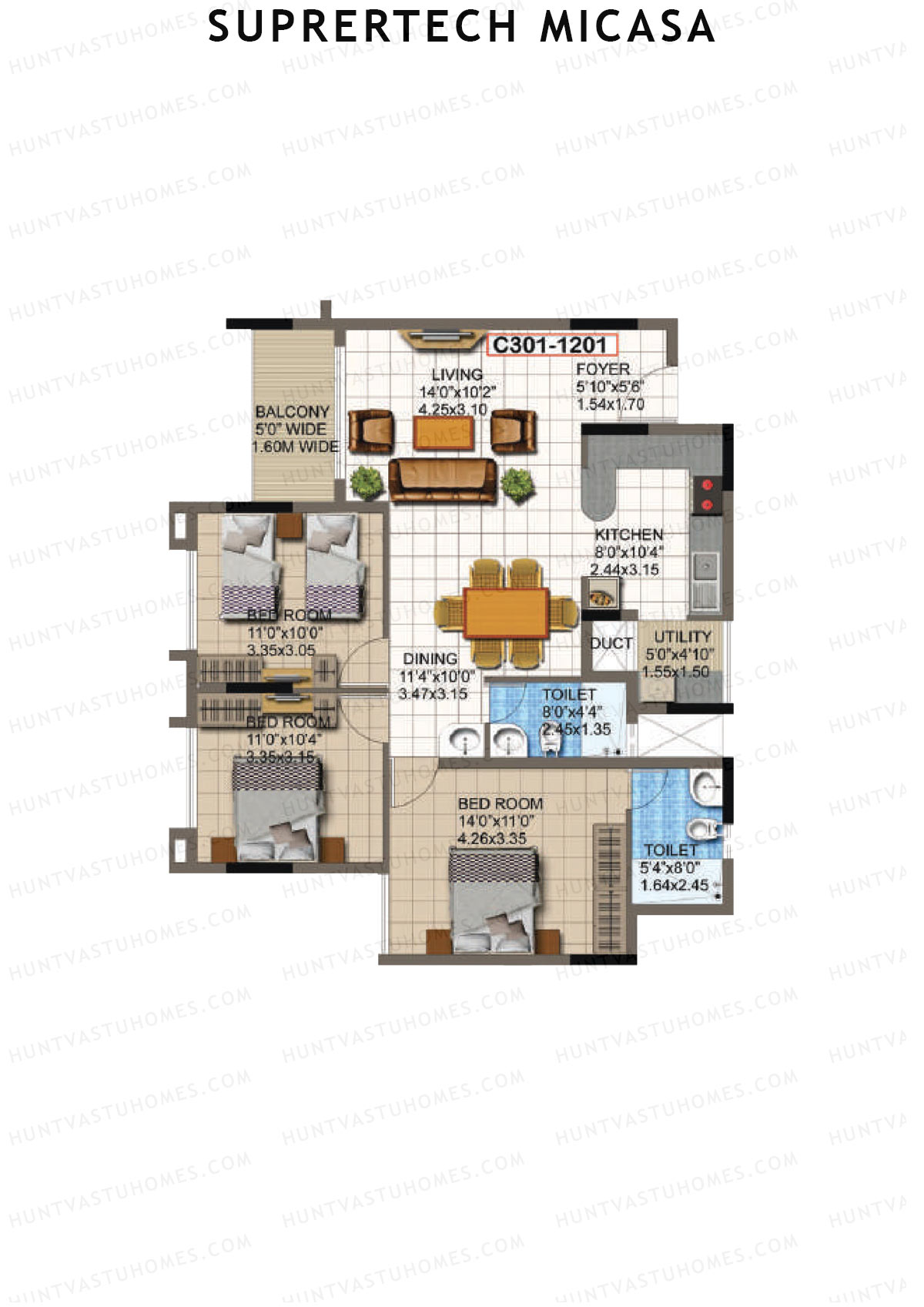 Supertech Micasa Block C Unit 1 Floor Plan