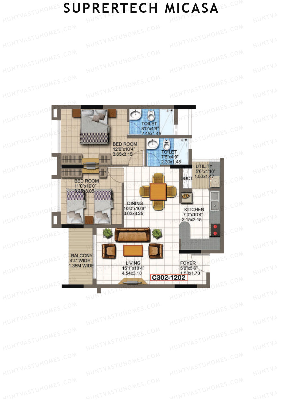 Supertech Micasa Block C Unit 2 Floor Plan