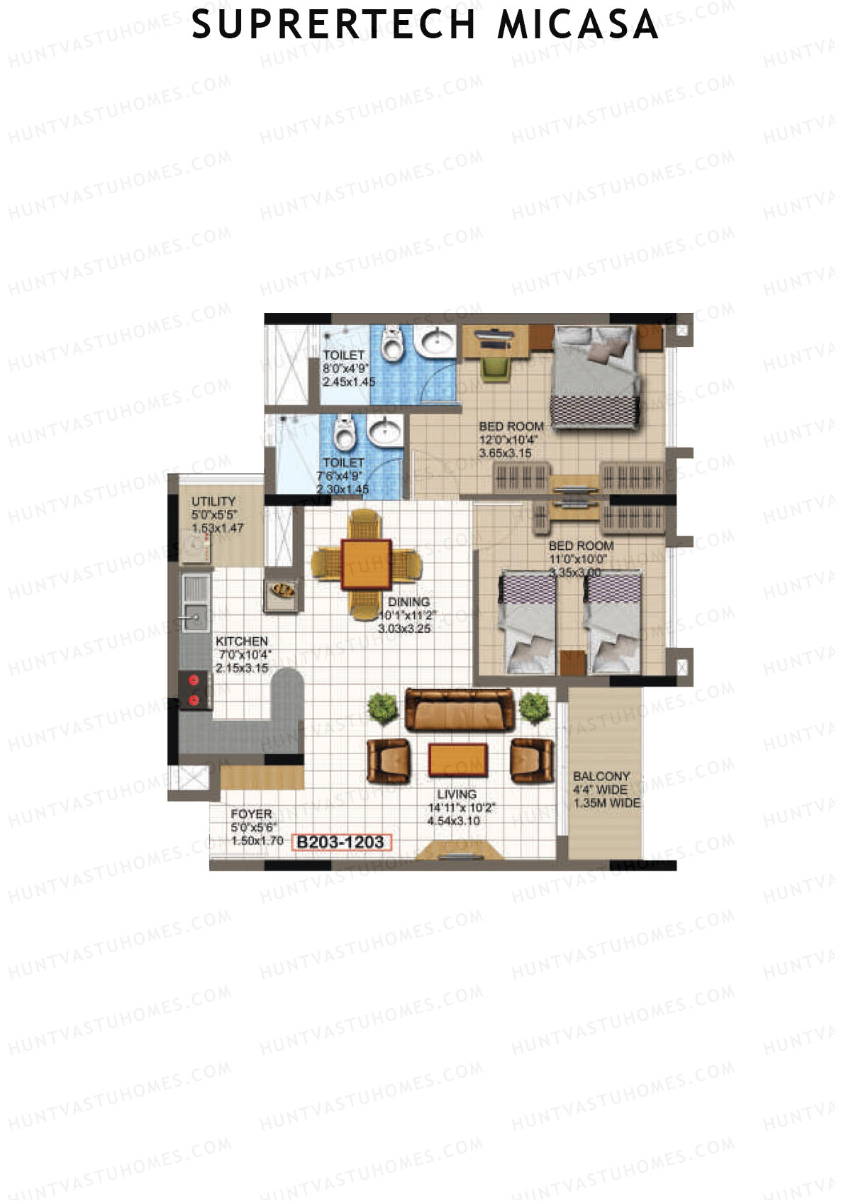 Supertech Micasa Block C Unit 3 Floor Plan