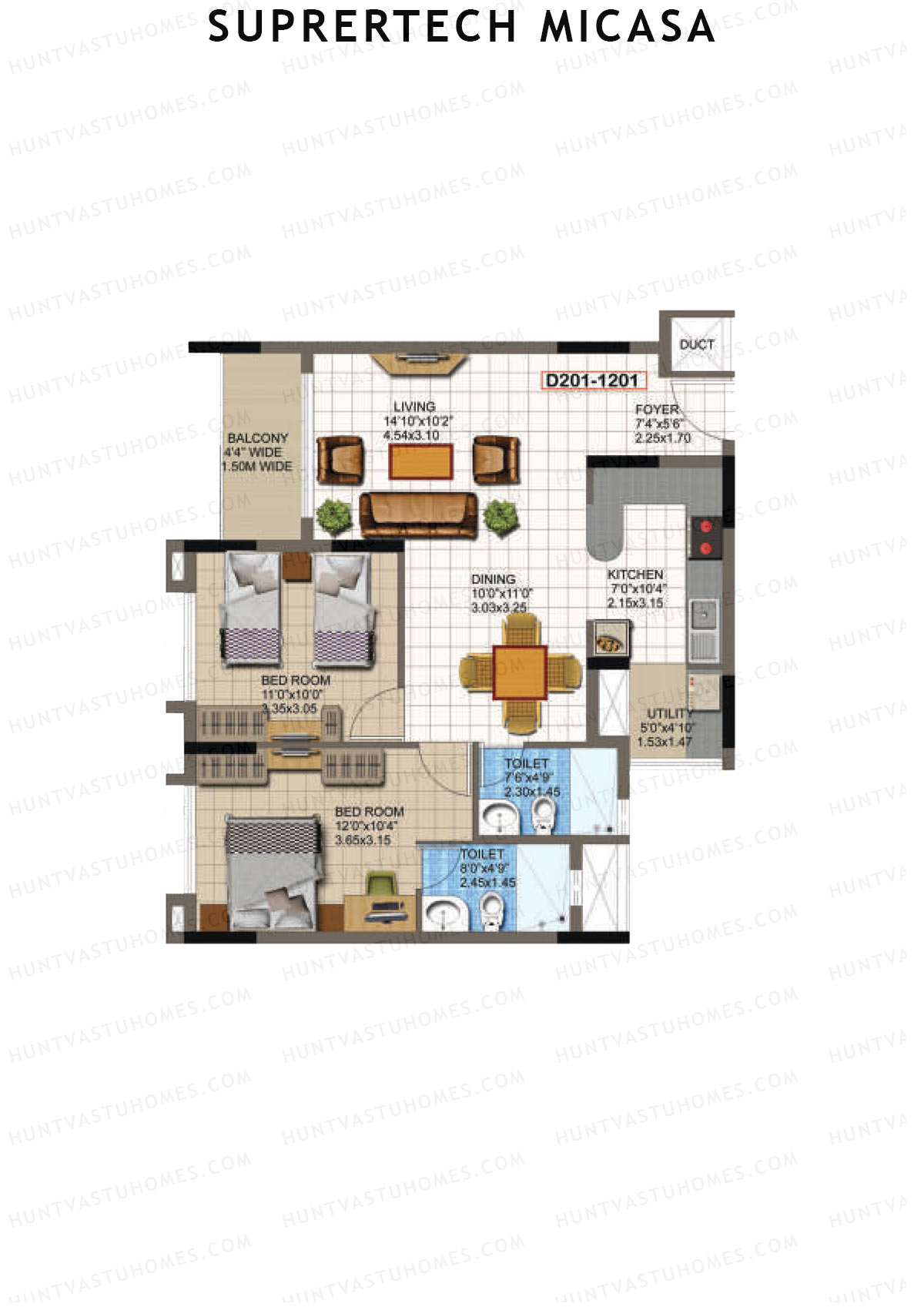 Supertech Micasa Block D Unit 1 Floor Plan