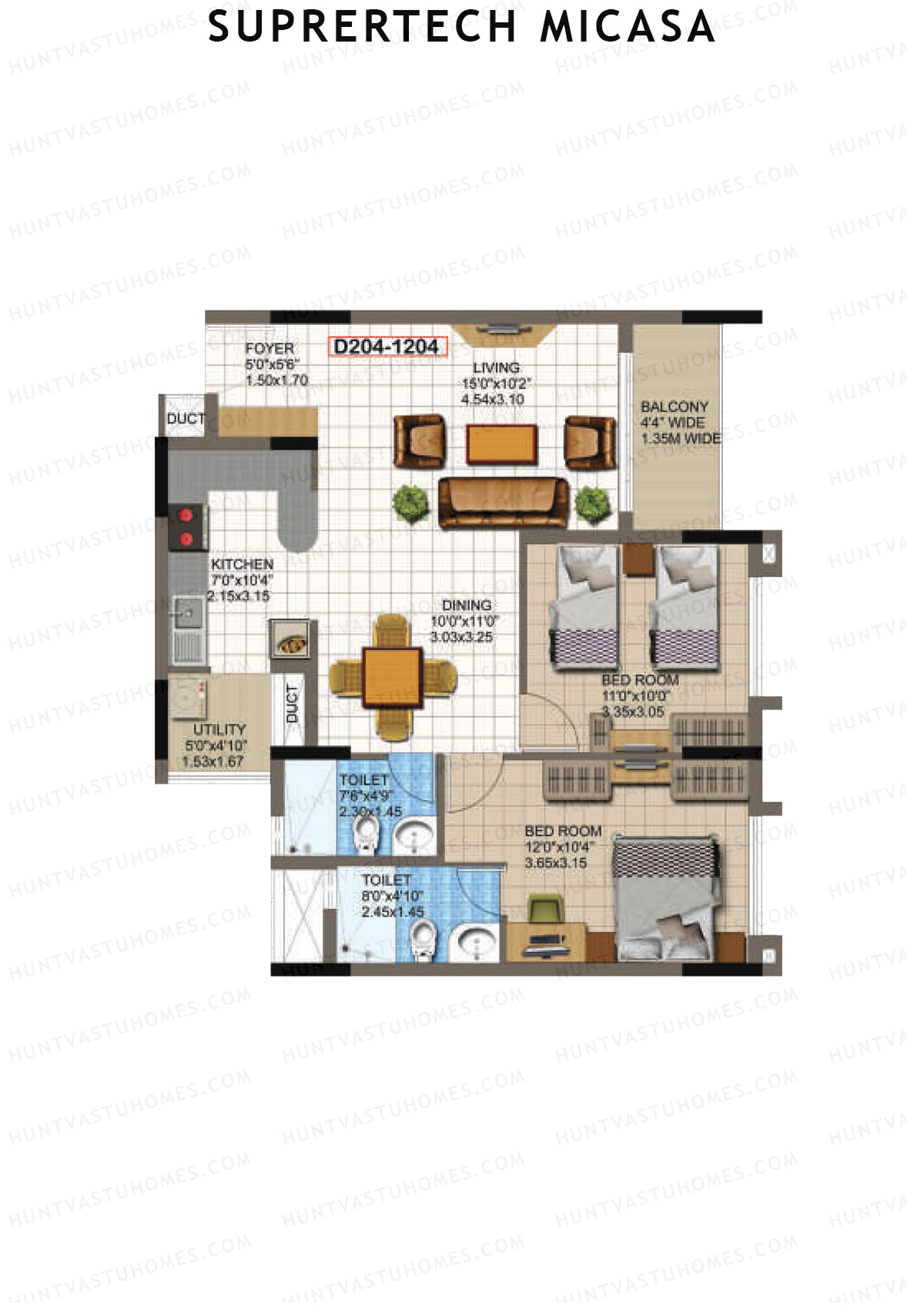 Supertech Micasa Block D Unit 4 Floor Plan
