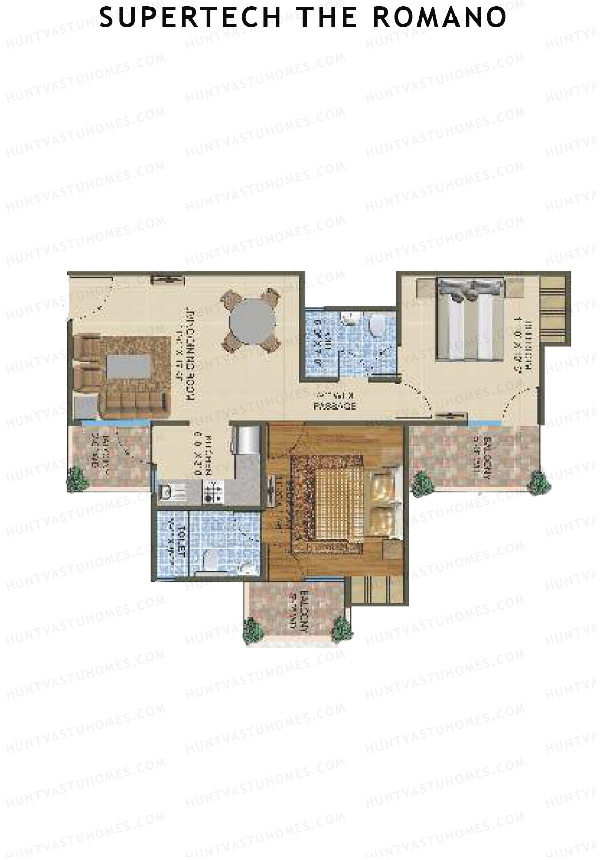 Supertech The Romano Tower A1 Unit 1 Floor Plan