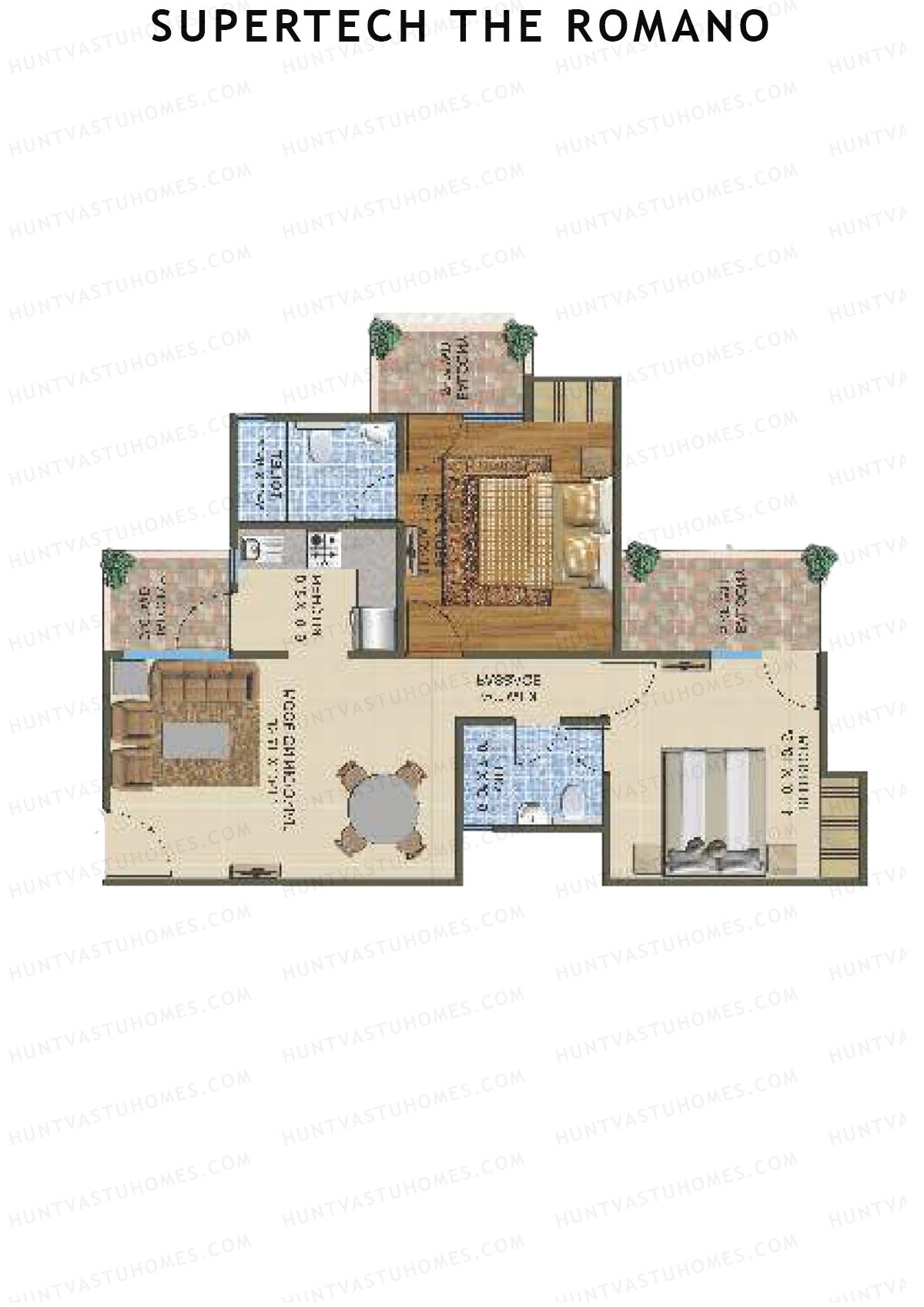 Supertech The Romano Tower A1 Unit 2 Floor Plan