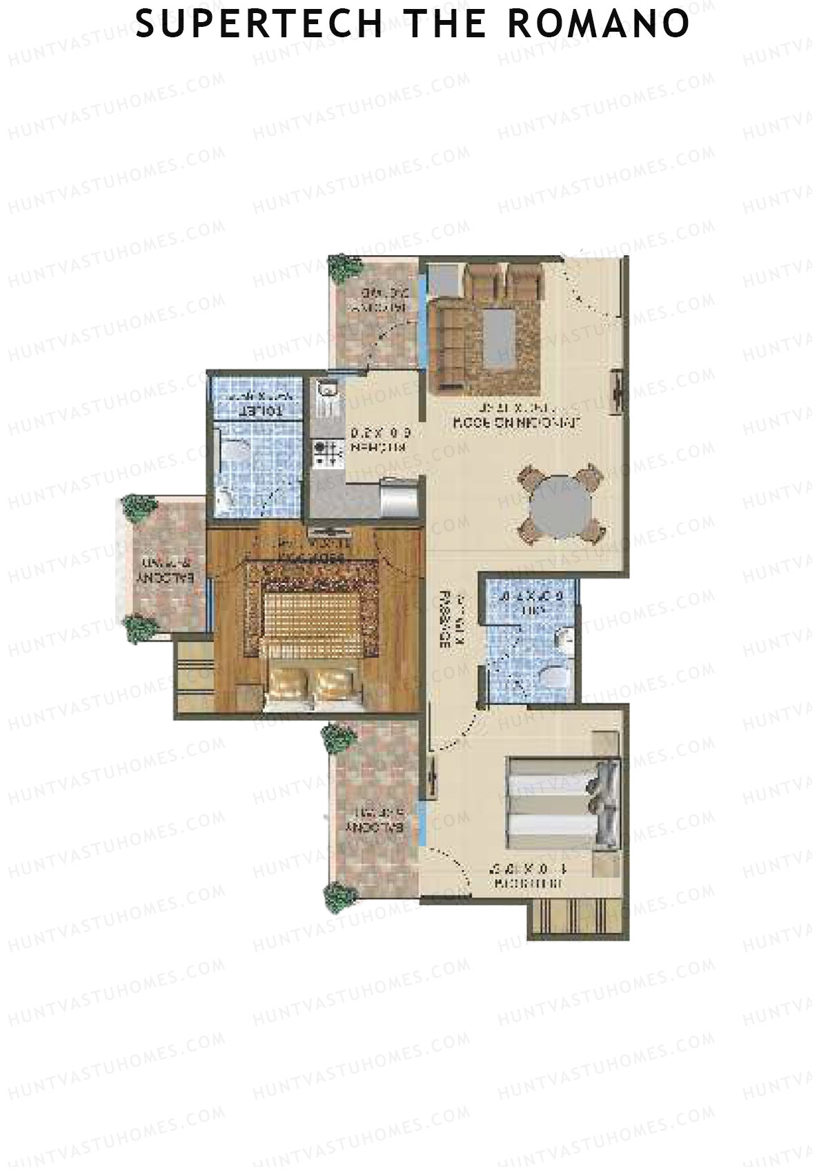 Supertech The Romano Tower A1 Unit 5 Floor Plan