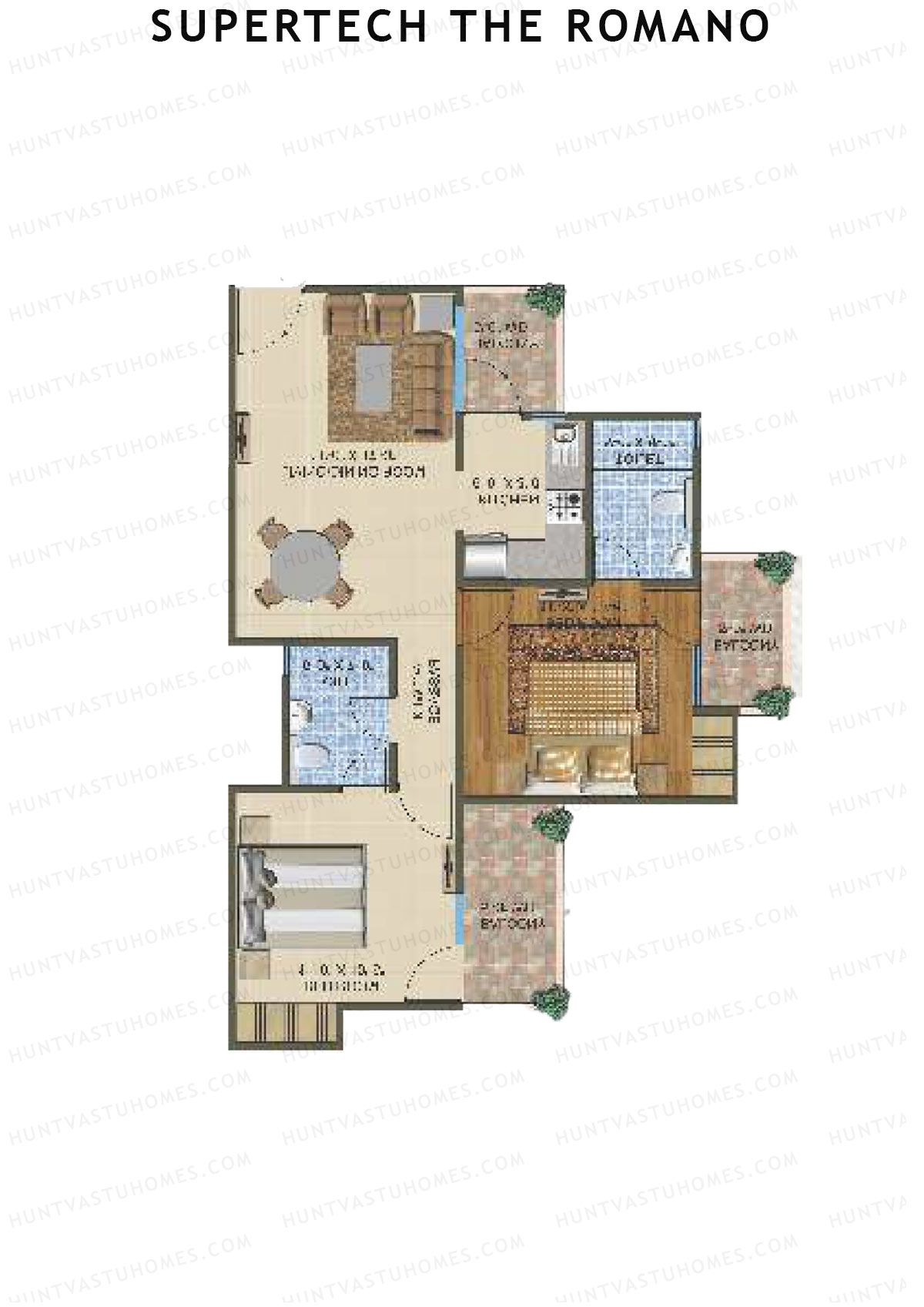 Supertech The Romano Tower A2 Unit 1 Floor Plan