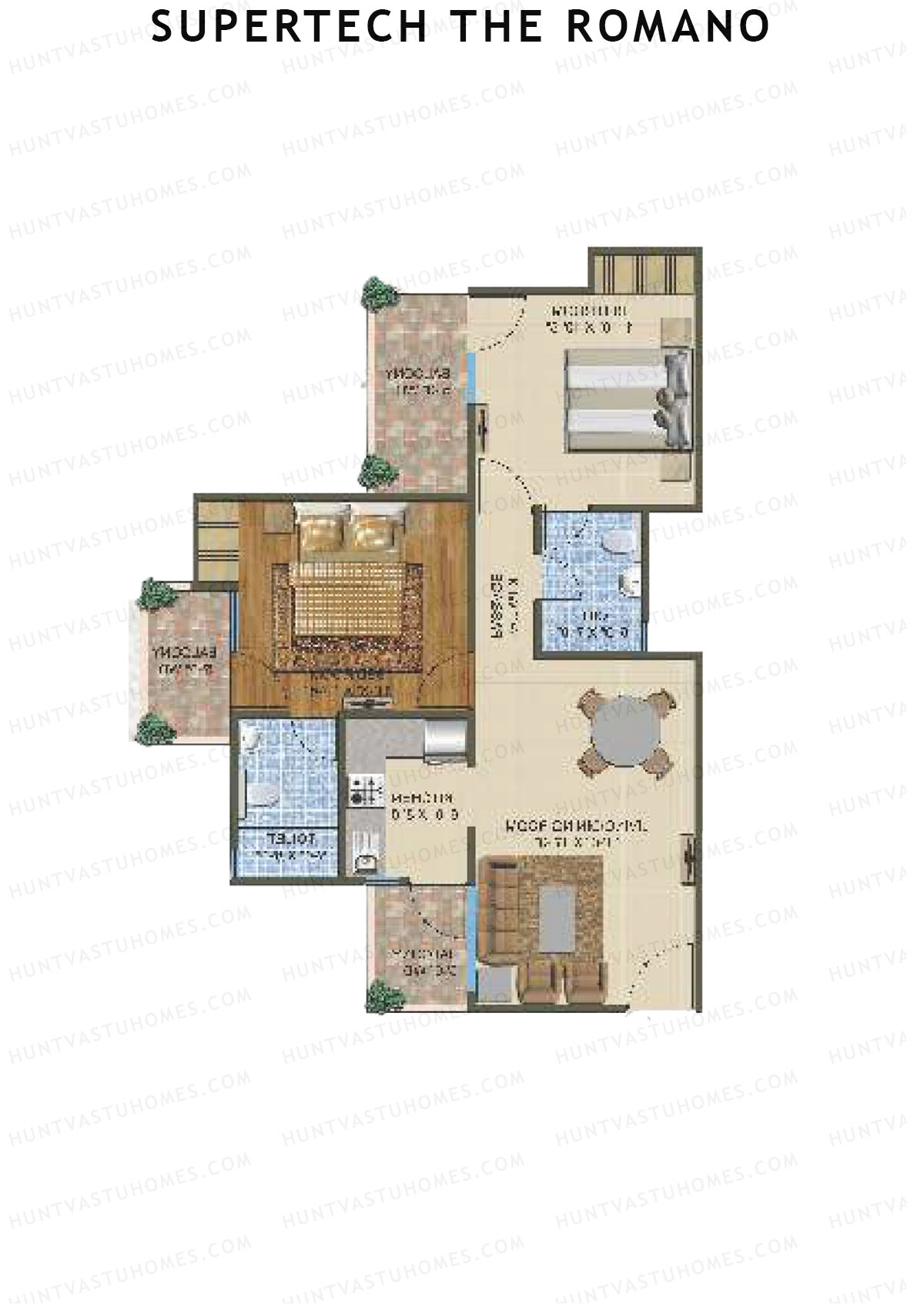 Supertech The Romano Tower A2 Unit 5 Floor Plan
