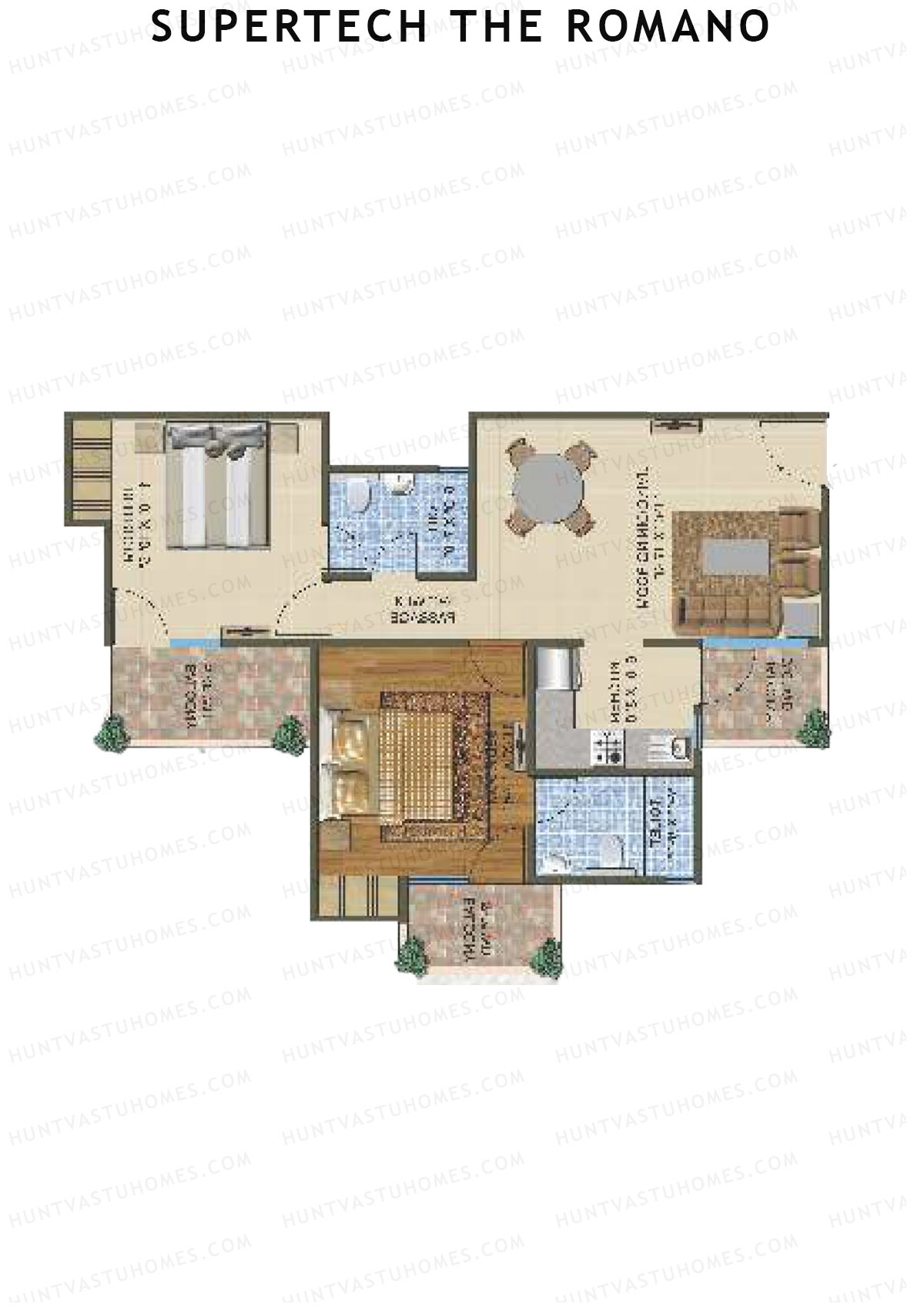 Supertech The Romano Tower A3 Unit 1 Floor Plan