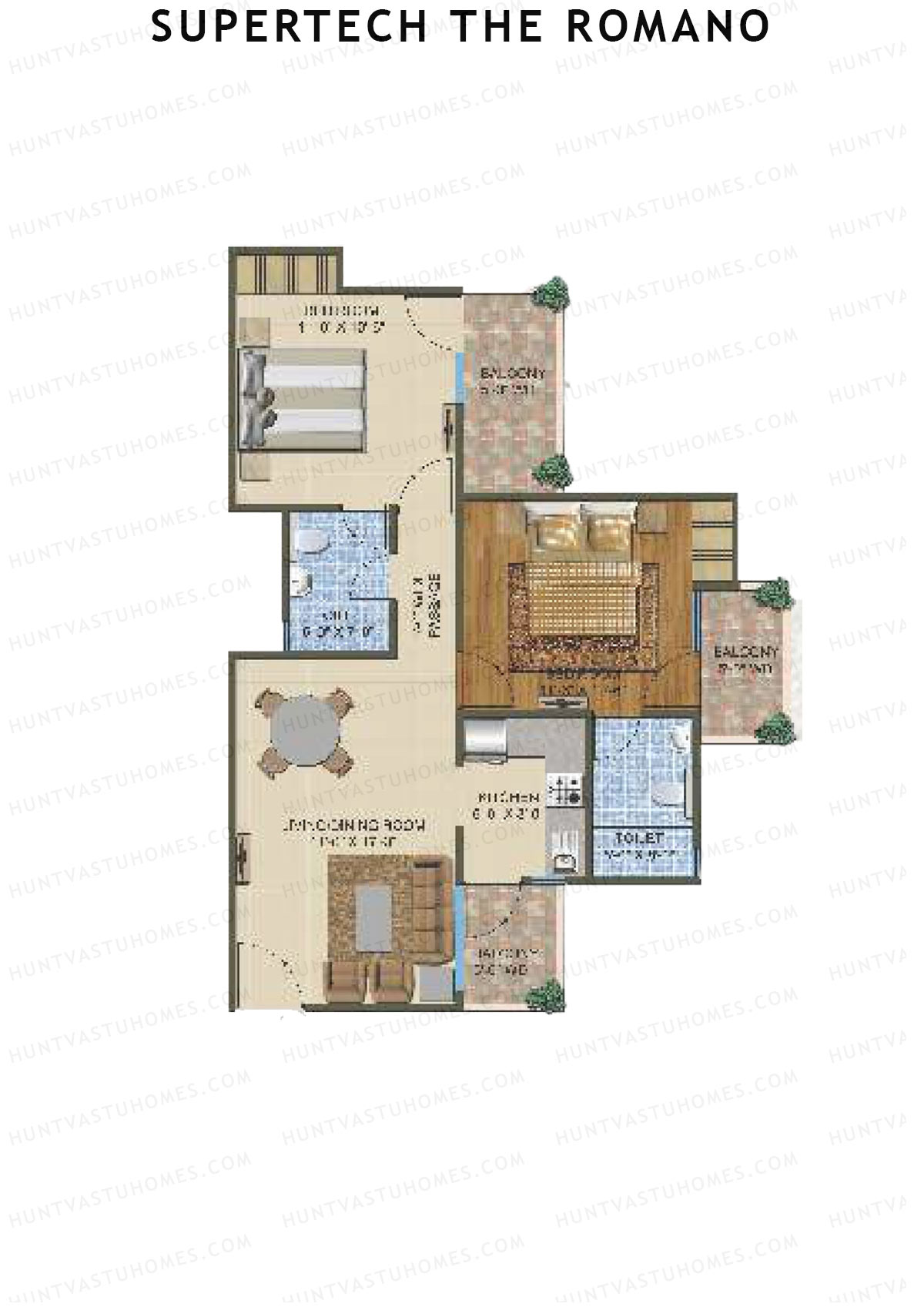 Supertech The Romano Tower A4 Unit 5 Floor Plan