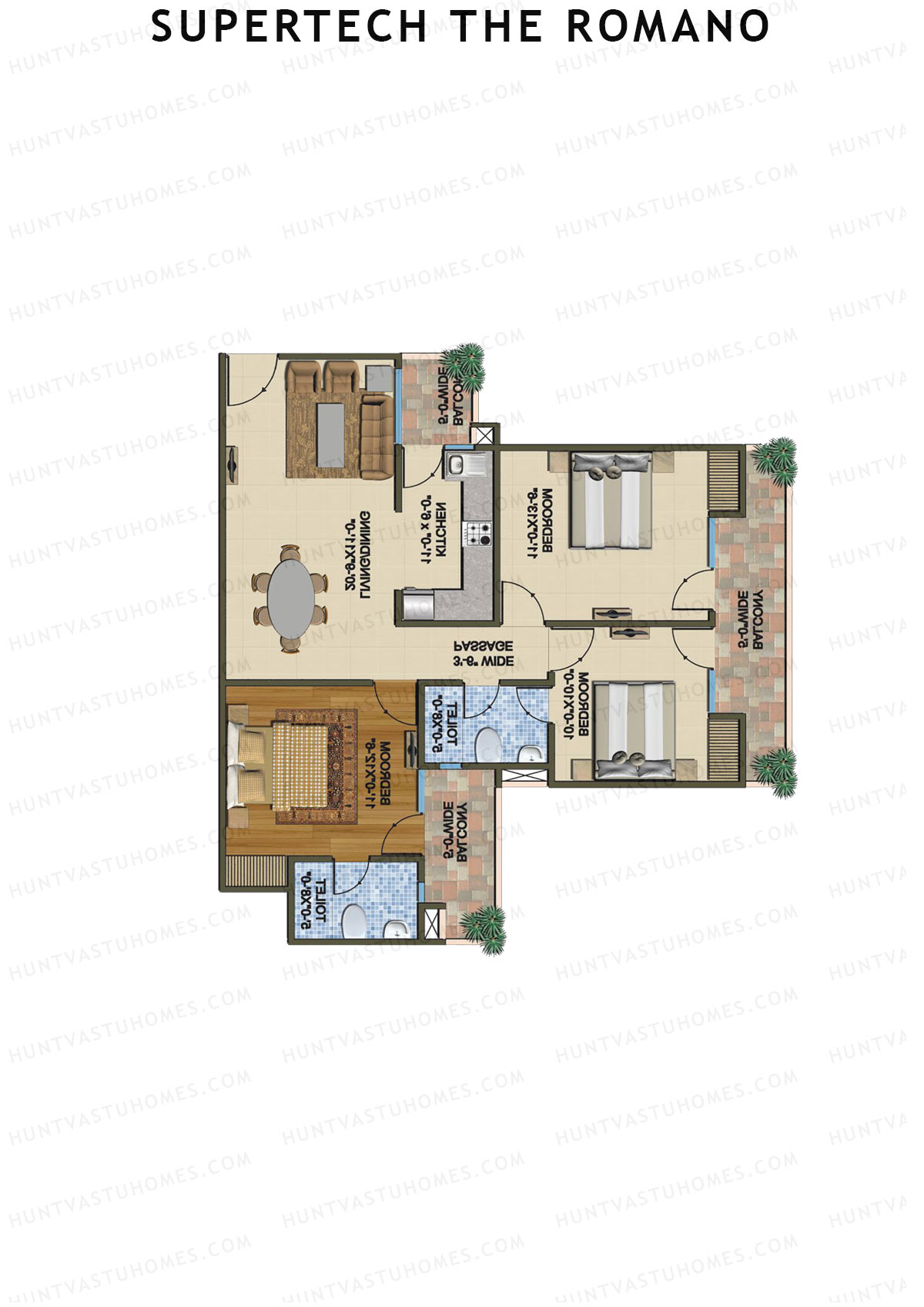Supertech The Romano Tower C1 Unit 4 Floor Plan