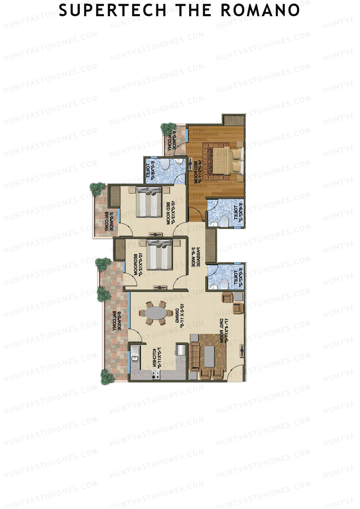 Supertech The Romano Tower F1 Unit 6 Floor Plan