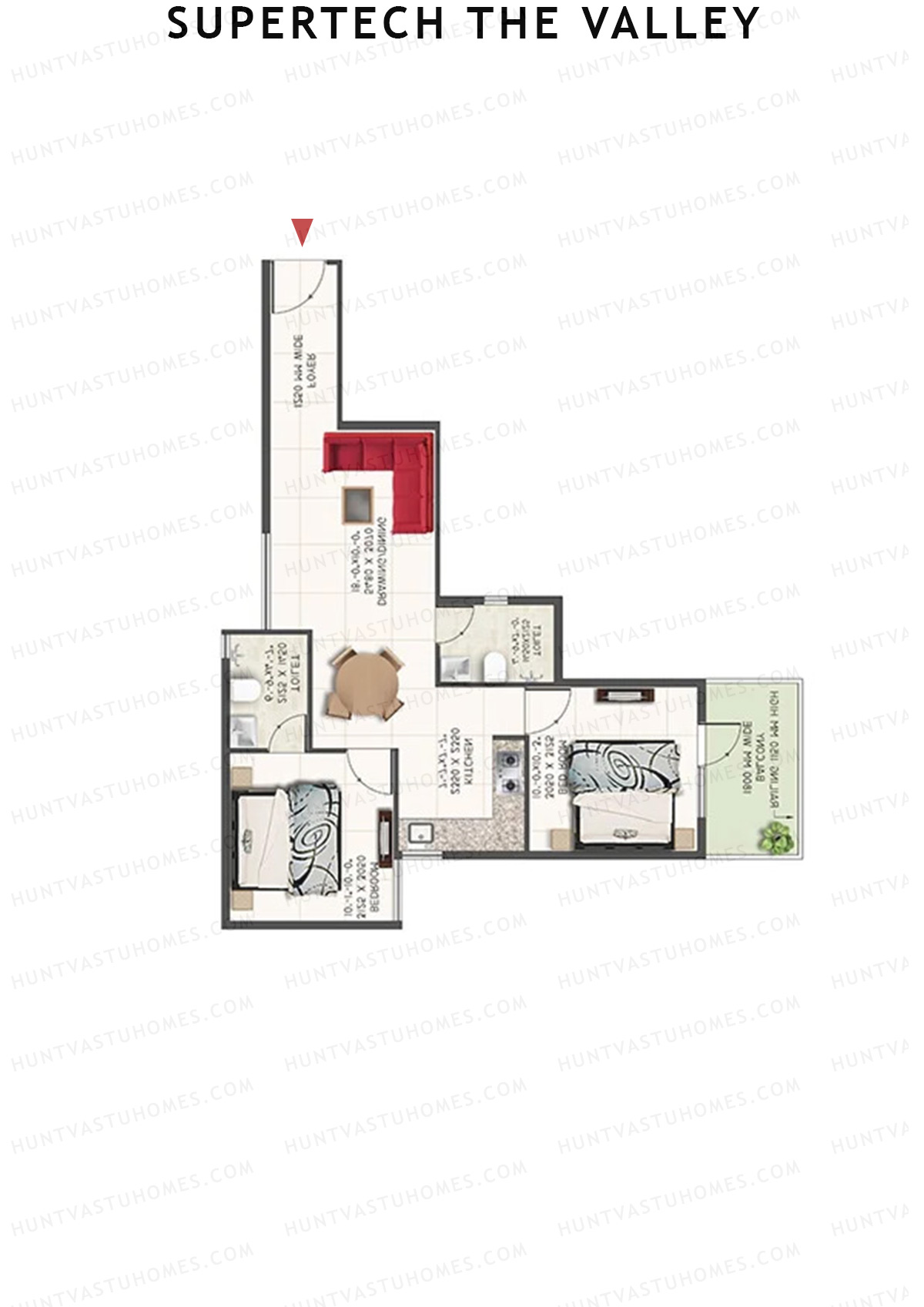 Supertech The Valley Tower I Unit 1 (Type 1) Floor Plan