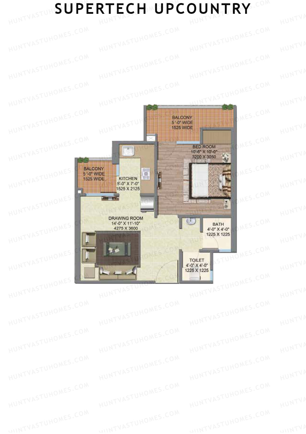 Supertech Upcountry Tower A1 Unit 1 Floor Plan