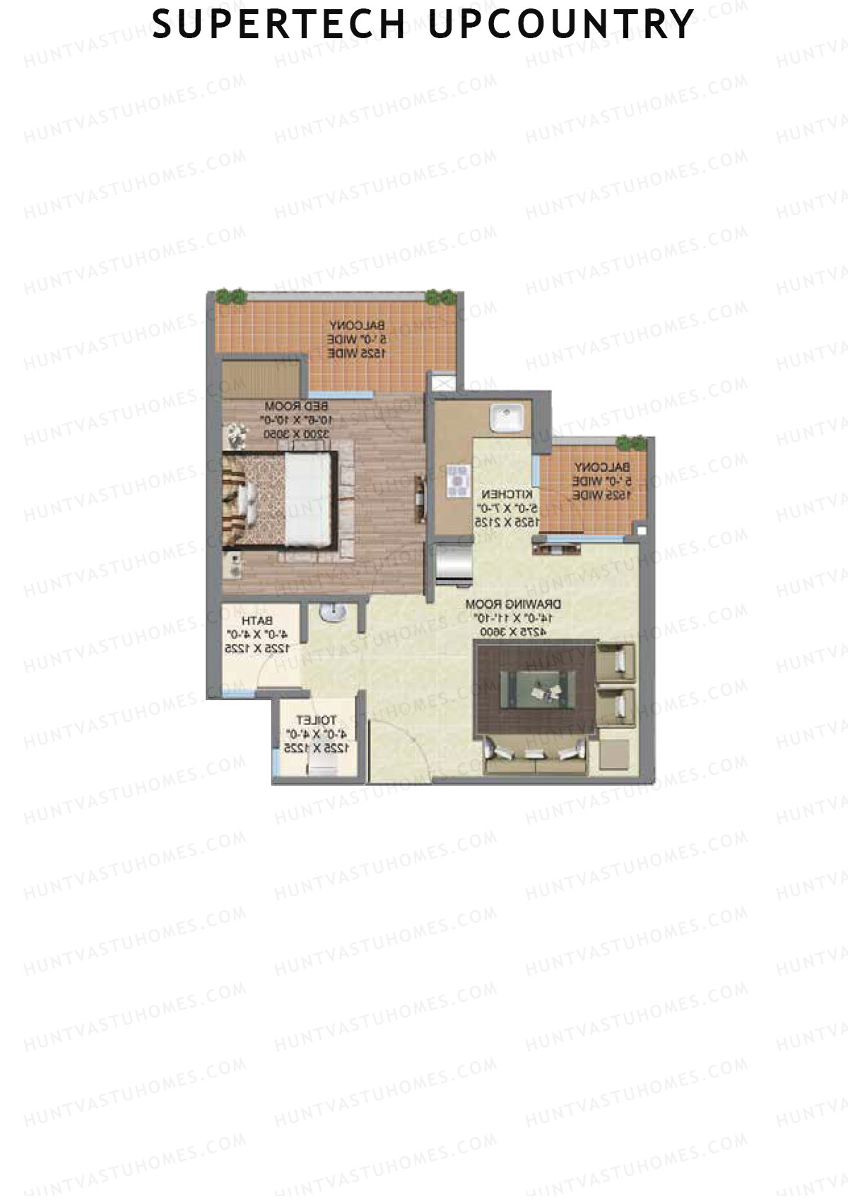 Supertech Upcountry Tower A1 Unit 5 Floor Plan