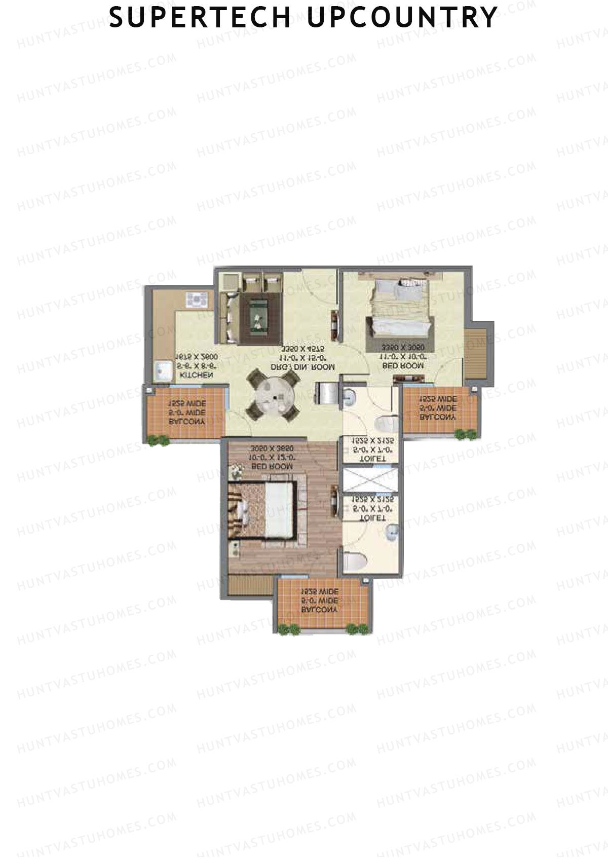 Supertech Upcountry Tower B B1 Unit 1 Floor Plan