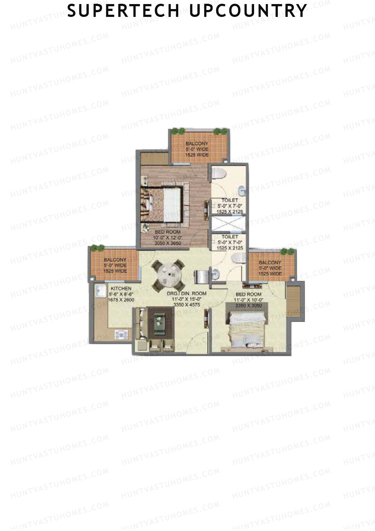 Supertech Upcountry Tower B B1 Unit 8 Floor Plan